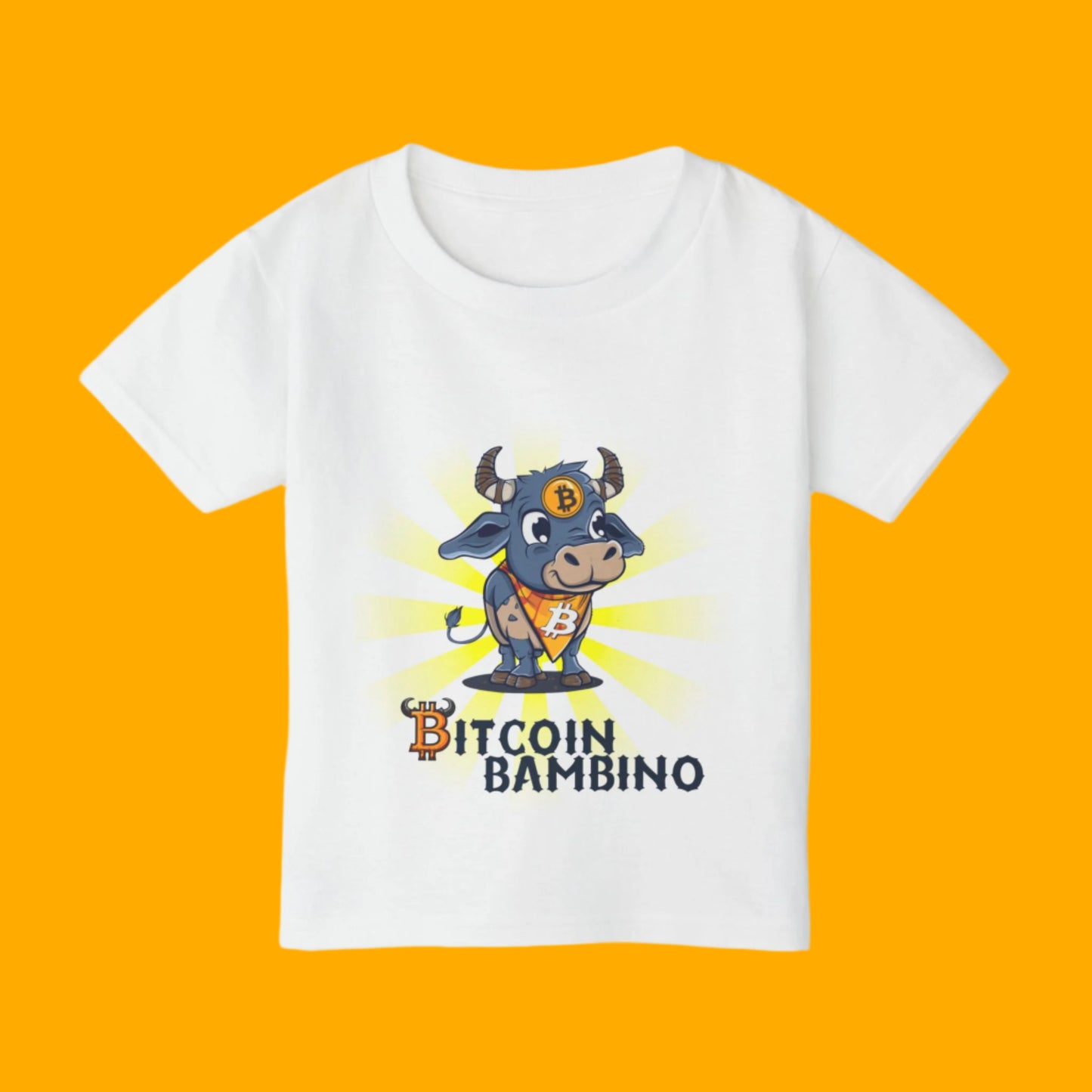 Bitcoin Bambino Toddler T-Shirt, Cute Crypto Shirt, Kids Bitcoin Tee, Bitcoin Gift for Toddlers, Cryptocurrency Apparel