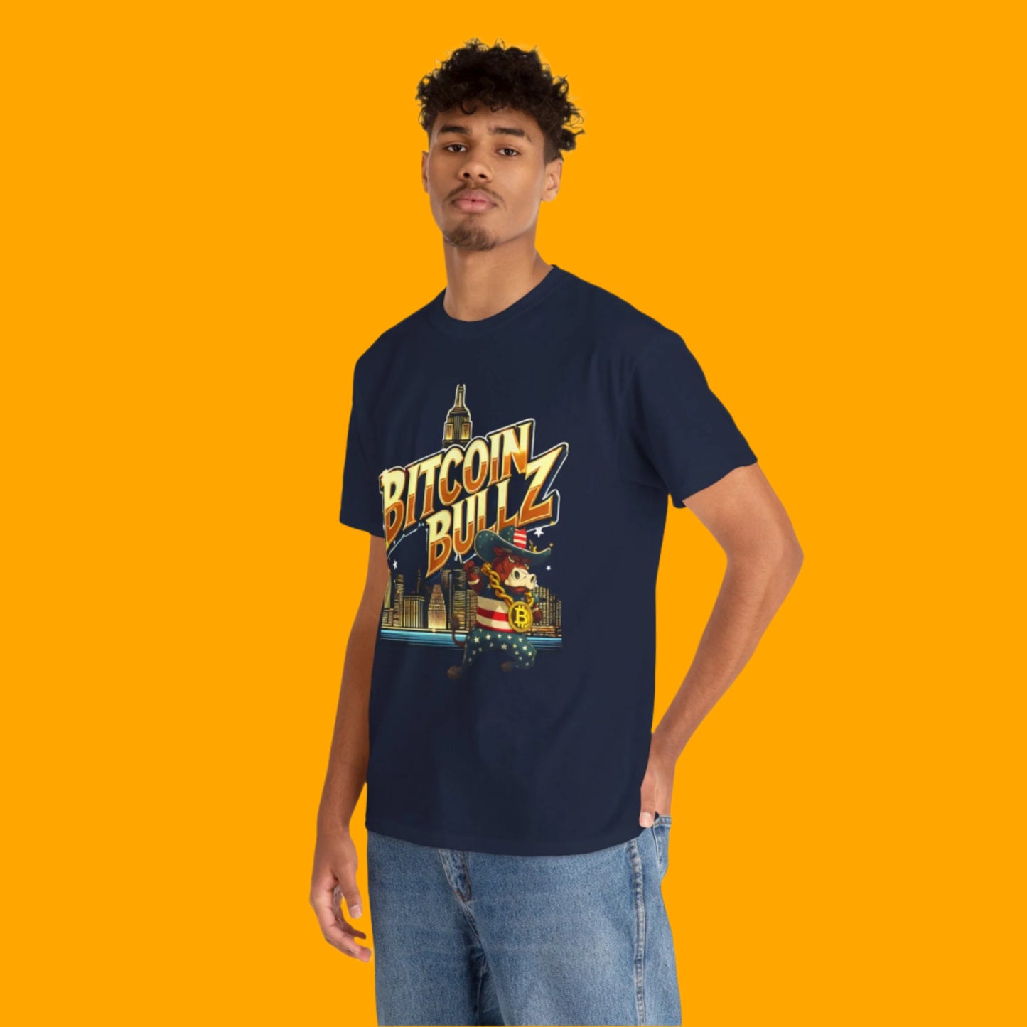 Bitcoin Bullz™ Limited Drop: Mens New York City Streetwear Tee – Bold Brooklyn Crypto Style for Rebels (500pcs Max) 🔥