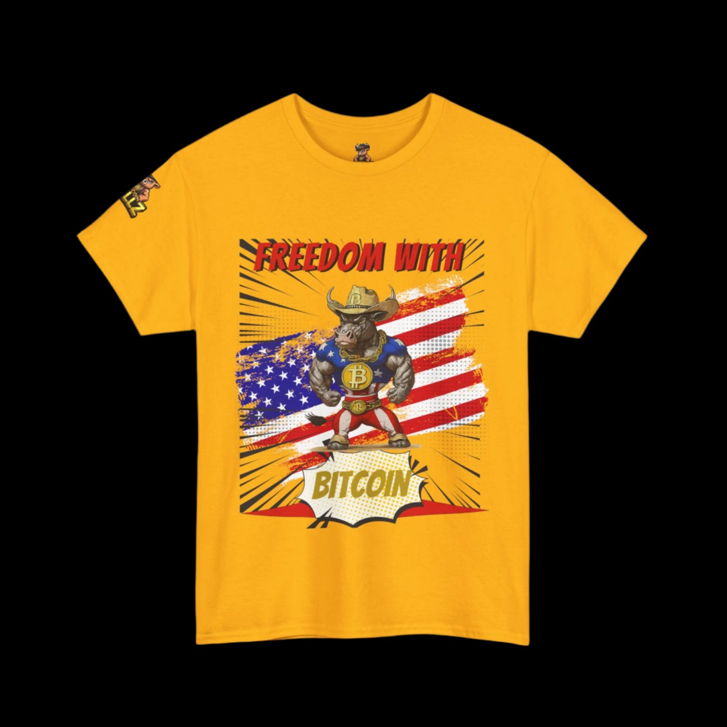 🚀 Bitcoin Bullz™ Viral Oversized Patriotic Crypto Tee Exclusive Style 4th of July – Bold USA Graphic for HODLers & Freedom Riders (Only 500!)