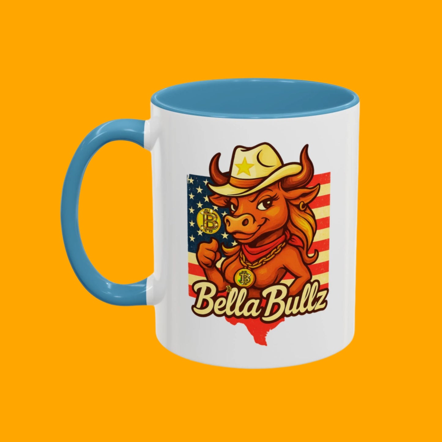 Bella Bullz Accent Coffee Mug - Fun Animal Mug for Crypto Lovers, Unique Gift Idea Limited Edition MugsOffice Coffee Cup