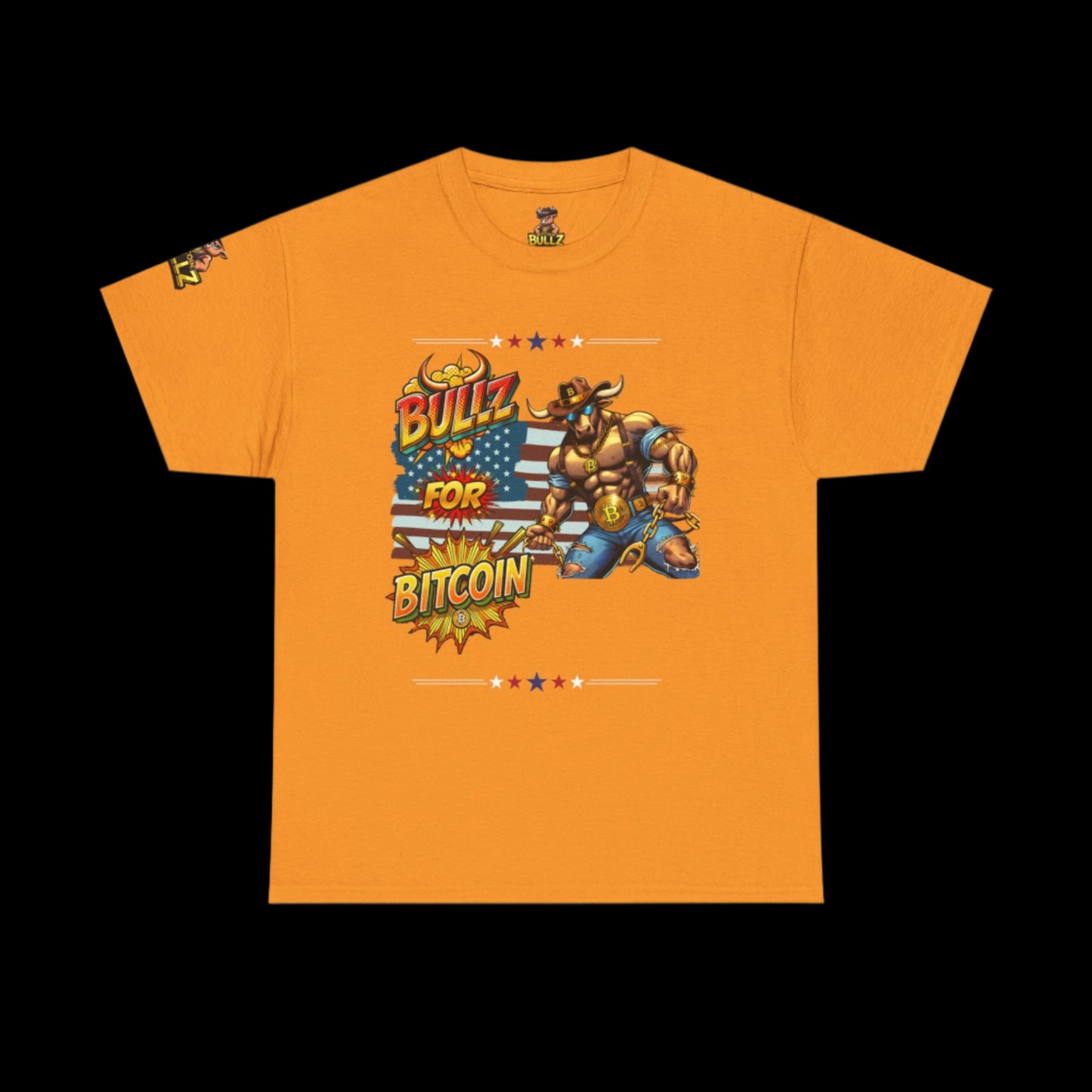 🔥 Bitcoin Bullz™ Patriotic Crypto Street Tee – Bold USA Design for Bitcoin Bulls & Independence Lovers Crypto Animals