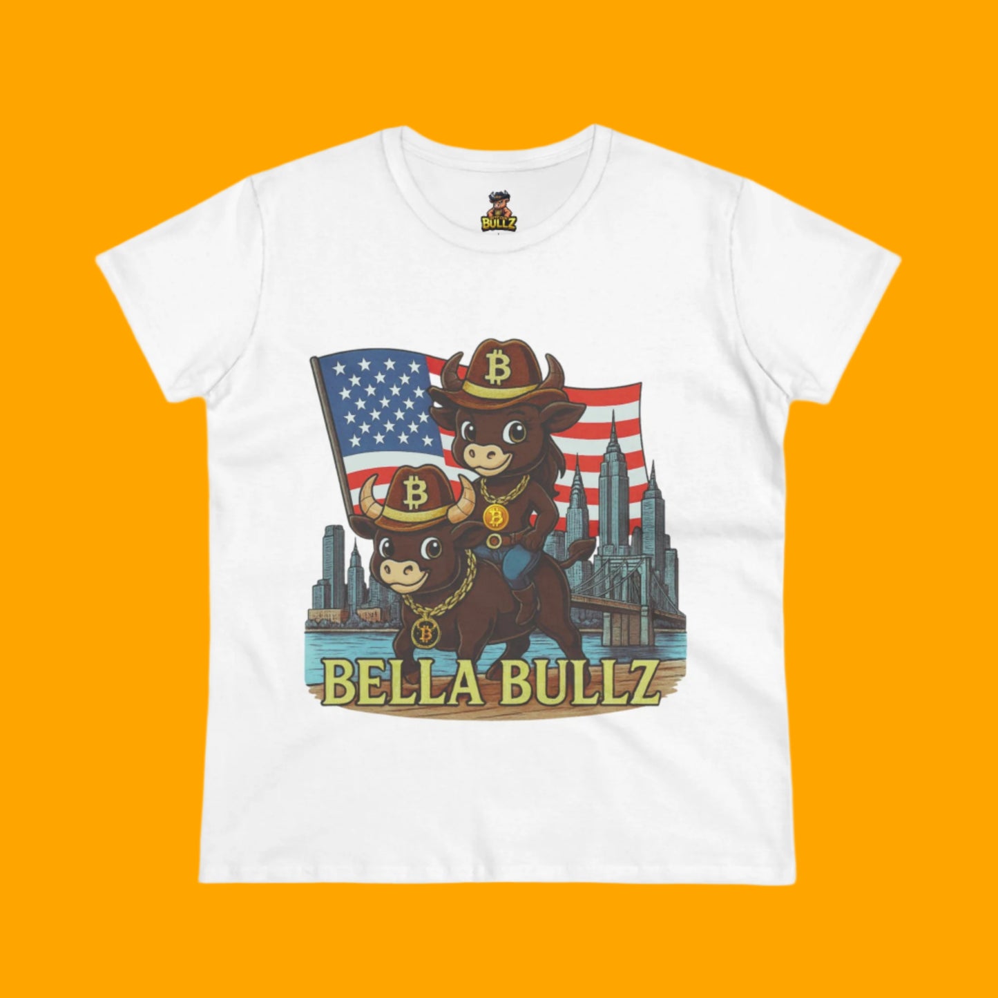 Patriotic Women's T-Shirt, Bella Bullz Tee, Crypto Quality Tee, Casual Summer Wear, Crypto Independence