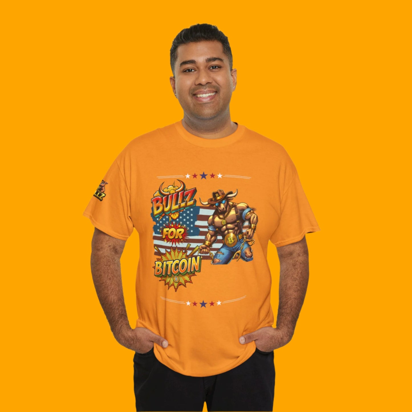 🔥 Bitcoin Bullz™ Patriotic Crypto Street Tee – Bold USA Design for Bitcoin Bulls & Independence Lovers Crypto Animals
