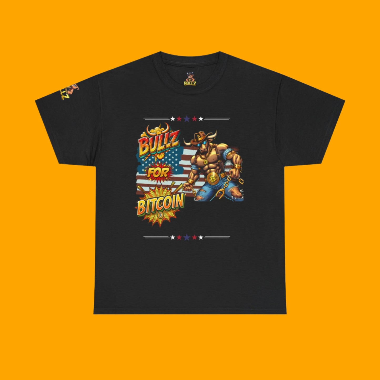 🔥 Bitcoin Bullz™ Patriotic Crypto Street Tee – Bold USA Design for Bitcoin Bulls & Independence Lovers Crypto Animals