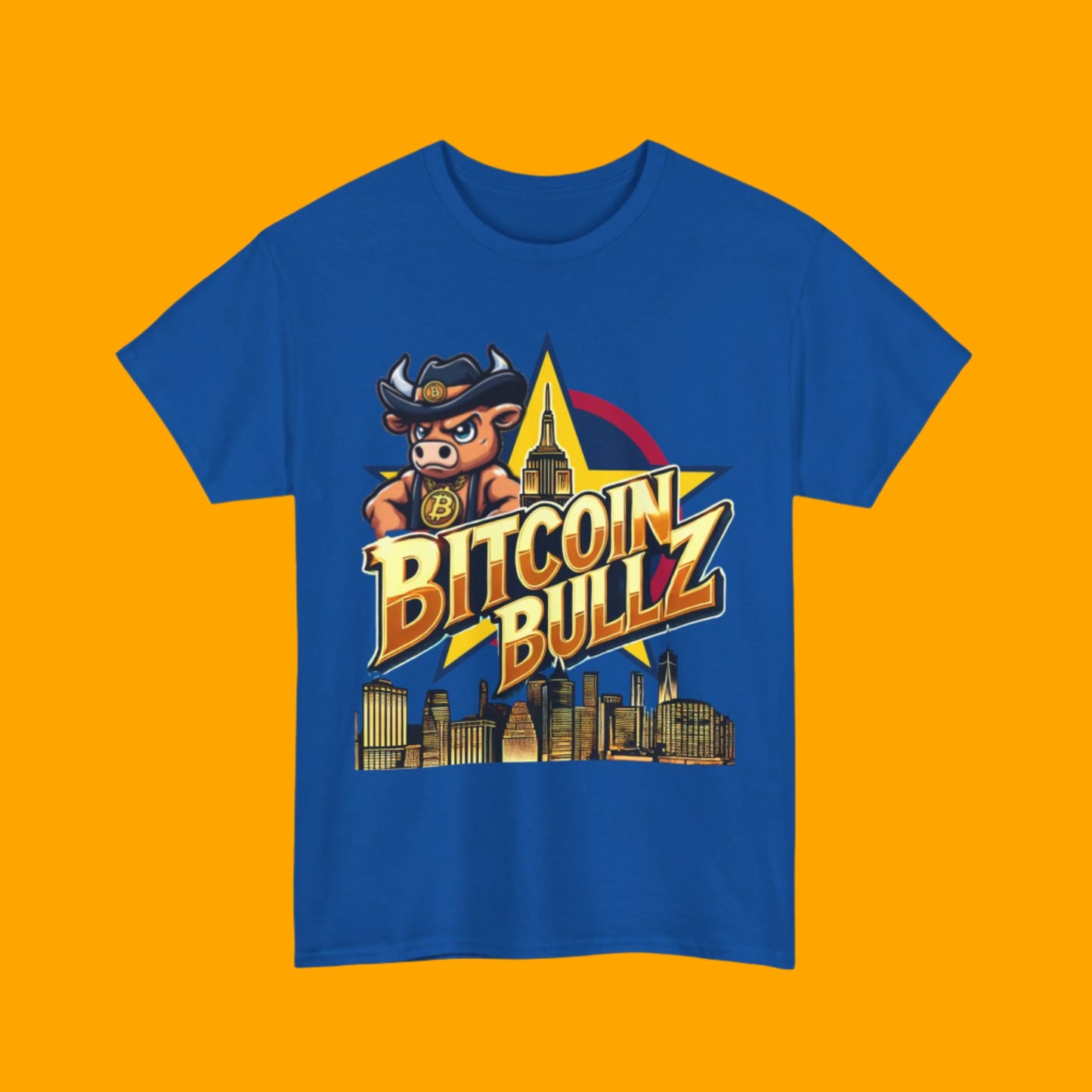 🔥 Bitcoin Bullz™ New York City Crypto Street Tee – Bold USA Design for Bitcoin Bulls & Independence Lovers 🔥