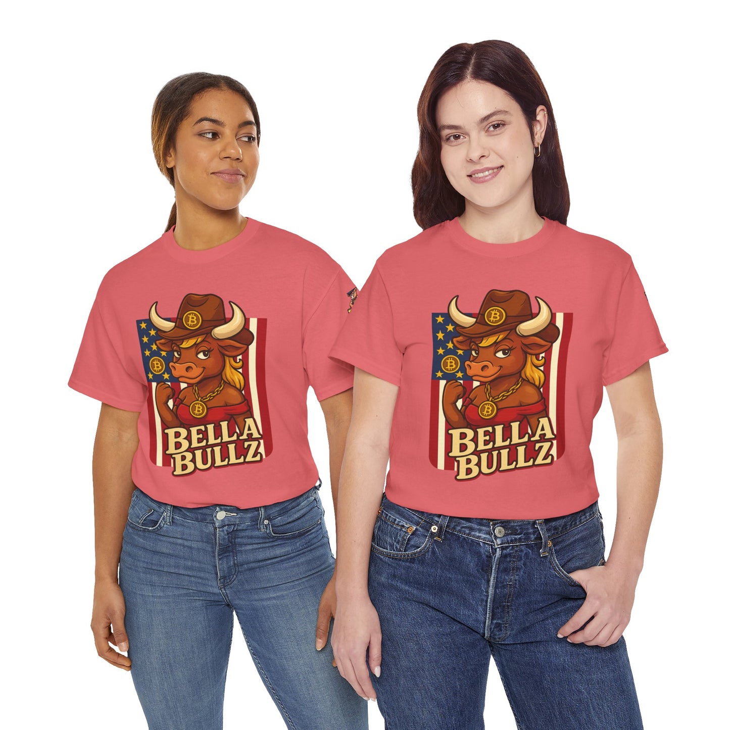 Bella Bullz Texas Cowboy Style for Crypto Women Limited Design Fashion Tee