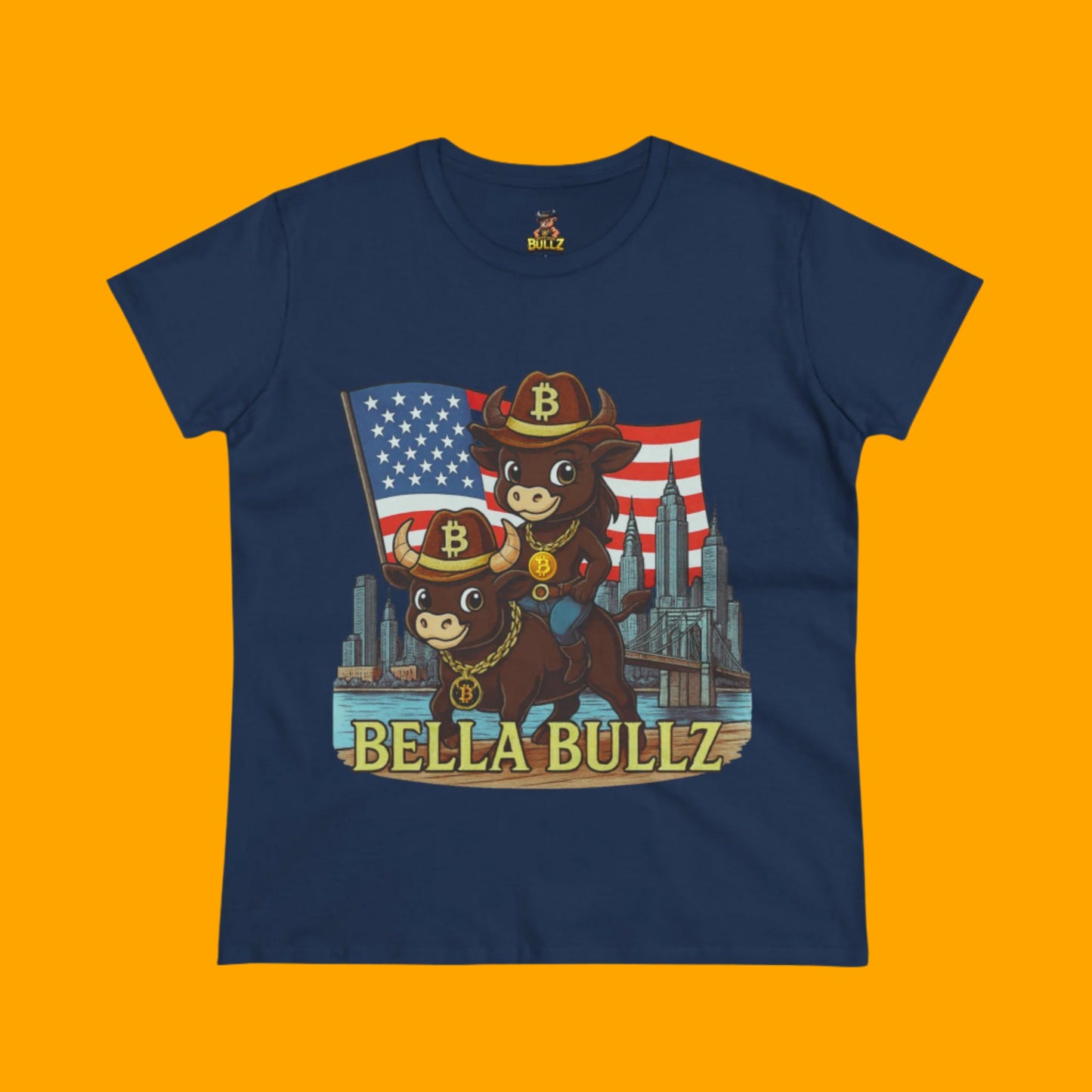 Patriotic Women's T-Shirt, Bella Bullz Tee, Crypto Quality Tee, Casual Summer Wear, Crypto Independence