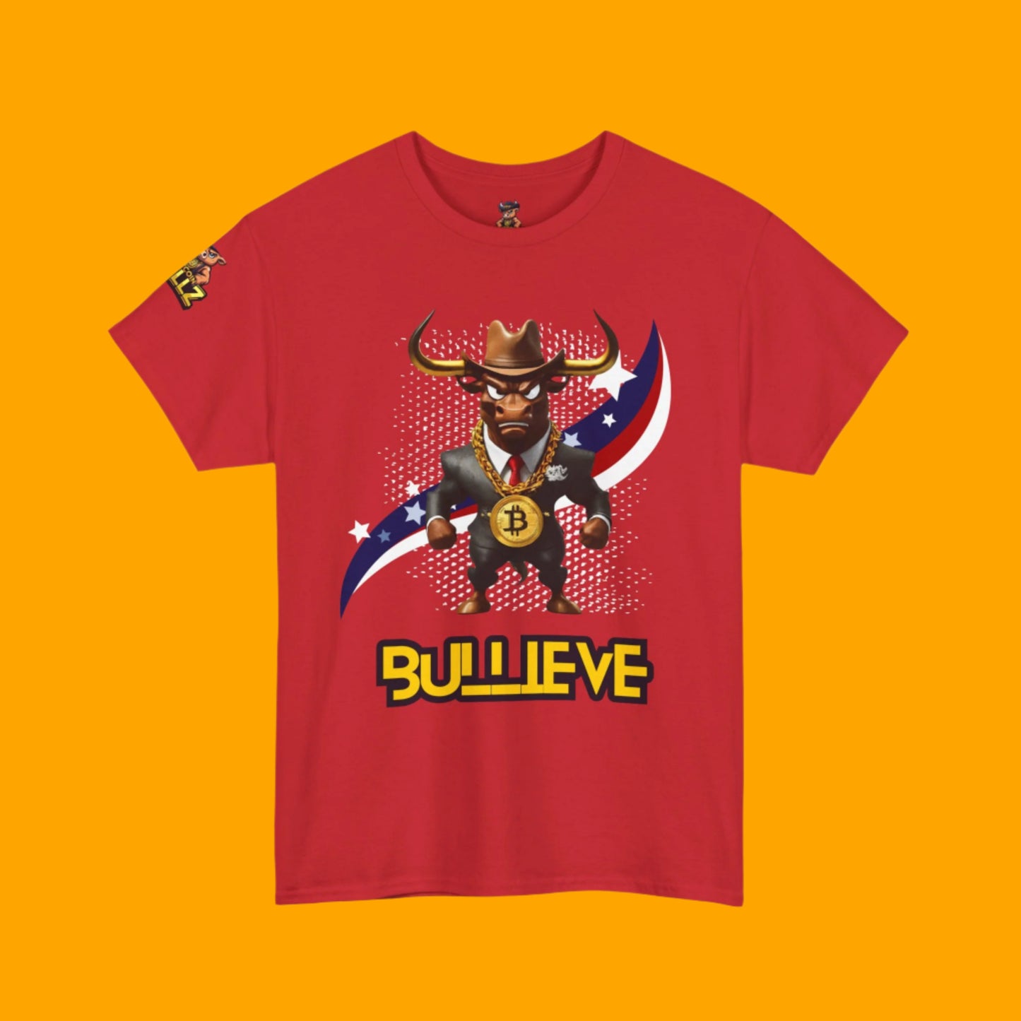 🔥 Bitcoin Bullz™ Patriotic Crypto Street Tee – Bold USA Design for Bitcoin Bulls & Independence Lovers, July 4th Fashion