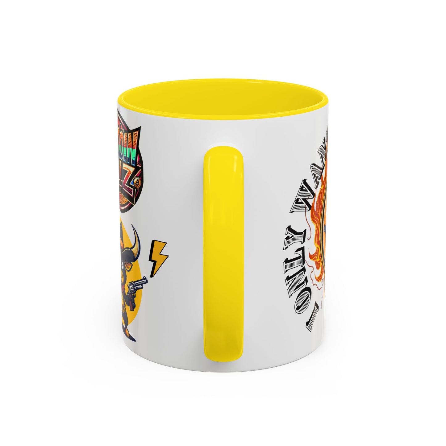 Bitcoin Bull Accent Coffee Mug - Perfect Gift for Crypto Lovers, Unique Mug for Bitcoin Enthusiasts, Cool Coffee Cup for Home or Office