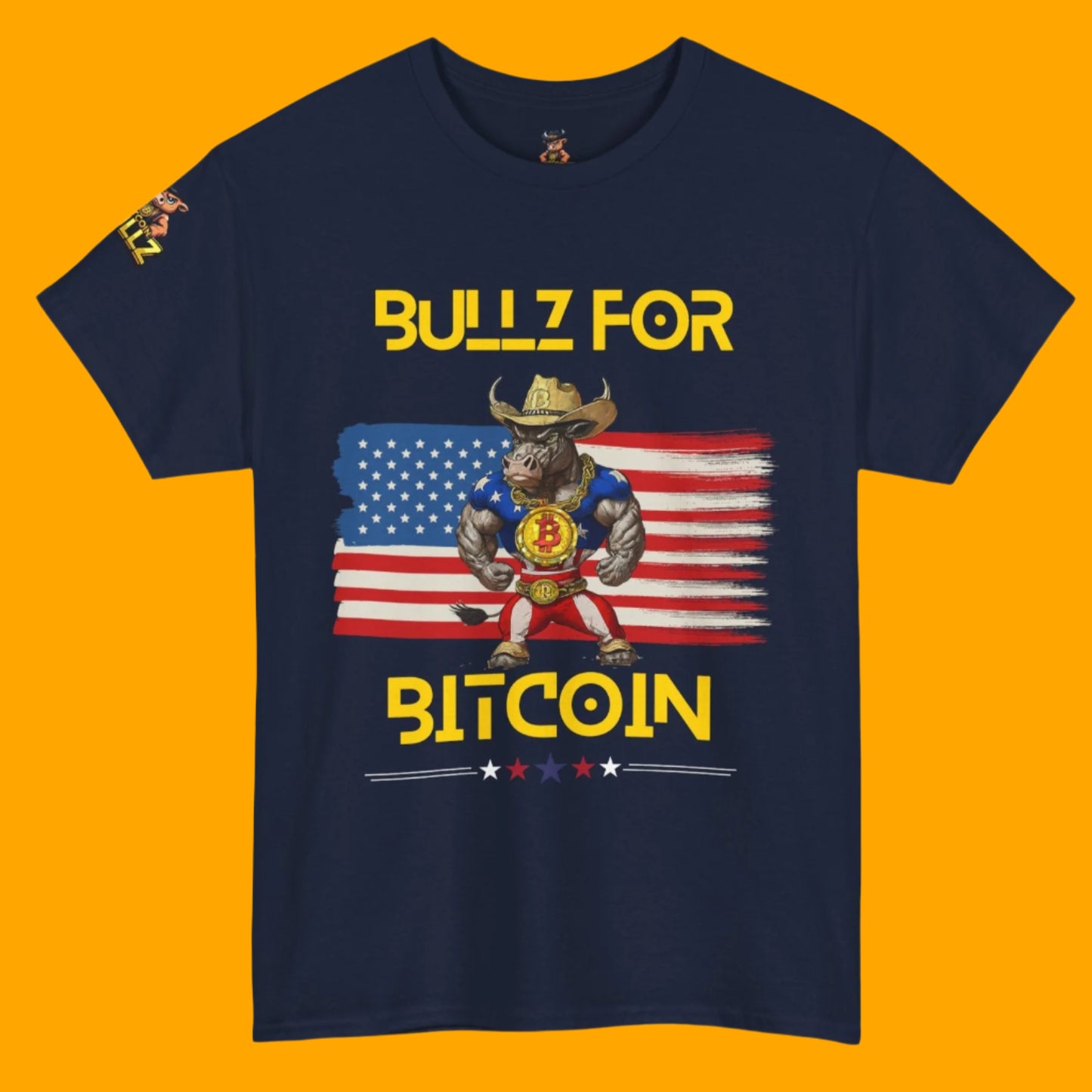 🔥 Bitcoin Bullz™ All-American Limited Edition Tee – Bold Patriotic Streetwear for Independent Spirits (Only 500 Made!) 🔥