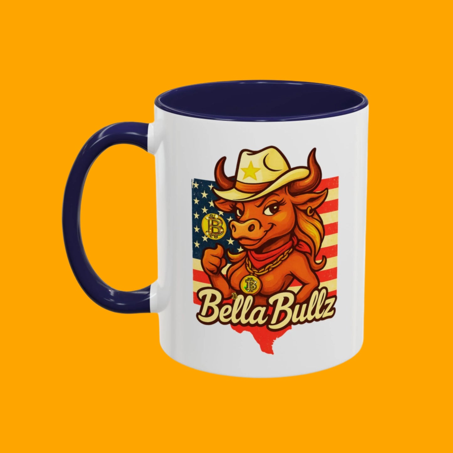 Bella Bullz Accent Coffee Mug - Fun Animal Mug for Crypto Lovers, Unique Gift Idea Limited Edition MugsOffice Coffee Cup