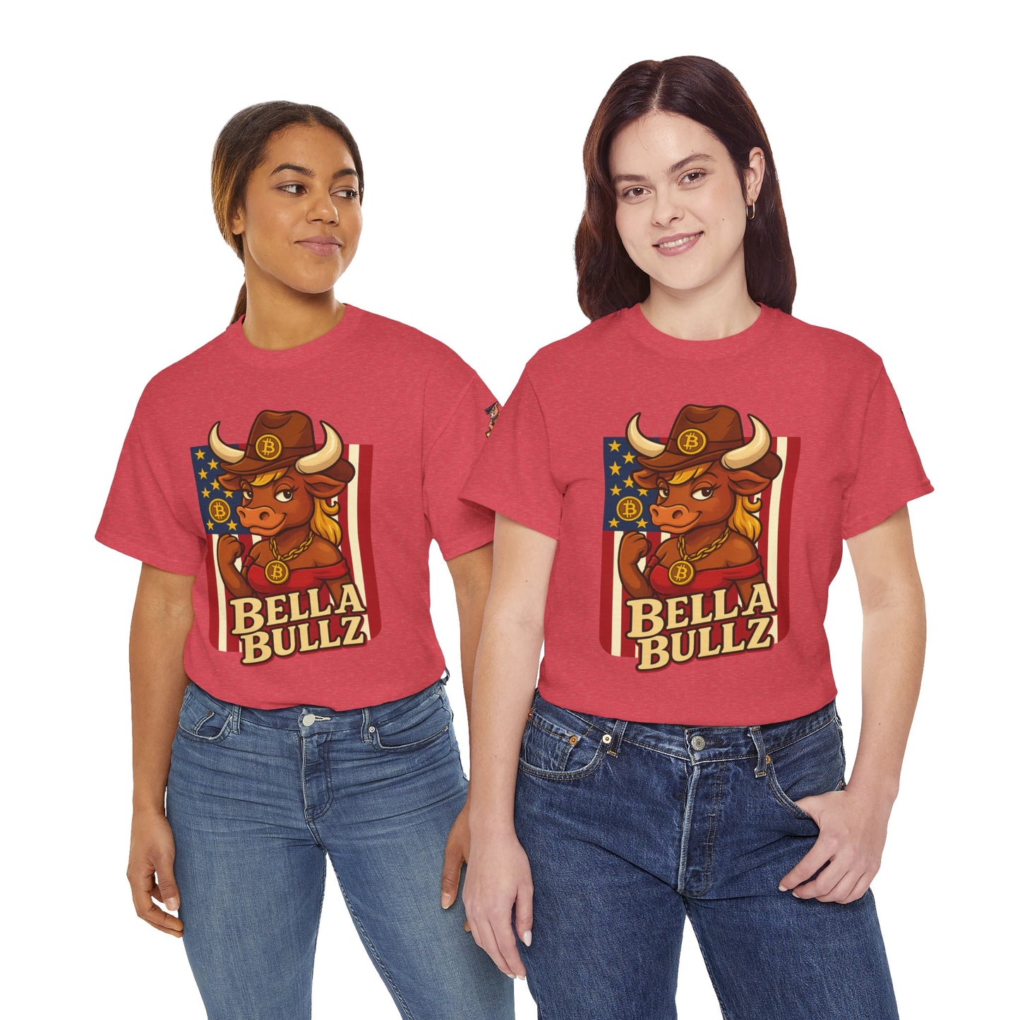 Bella Bullz Texas Cowboy Style for Crypto Women Limited Design Fashion Tee