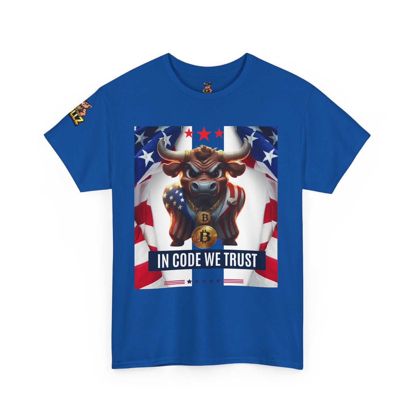 Bitcoin Bullz™ Limited Patriotic Crypto Tee – Bold American Streetwear for True Bitcoin Believers USA July 4th Design