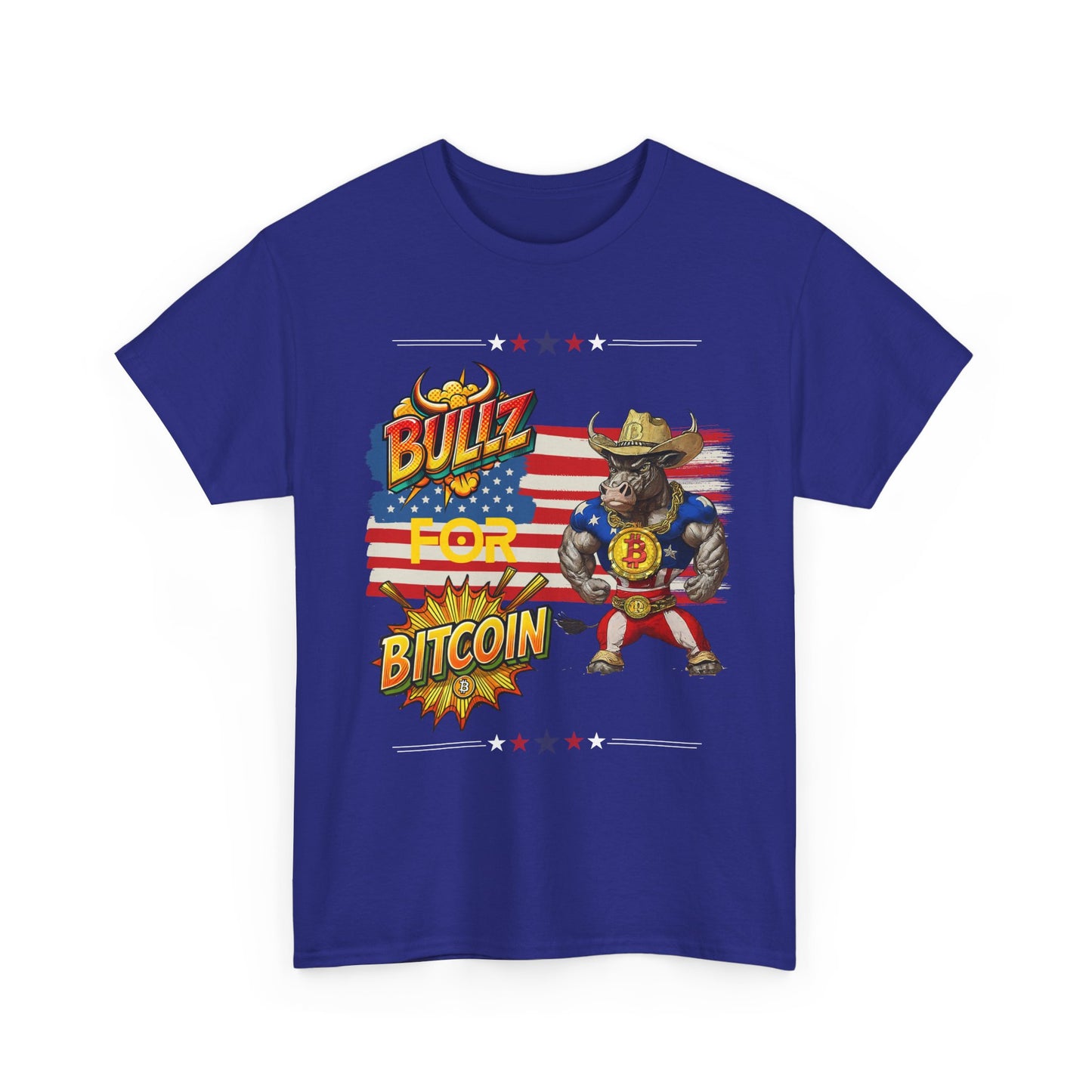 🔥 Bitcoin Bullz™ Patriotic Crypto Street Tee – Bold USA Design for Bitcoin Bulls & Independence Lovers Mens Stylish T-Shirt 🔥