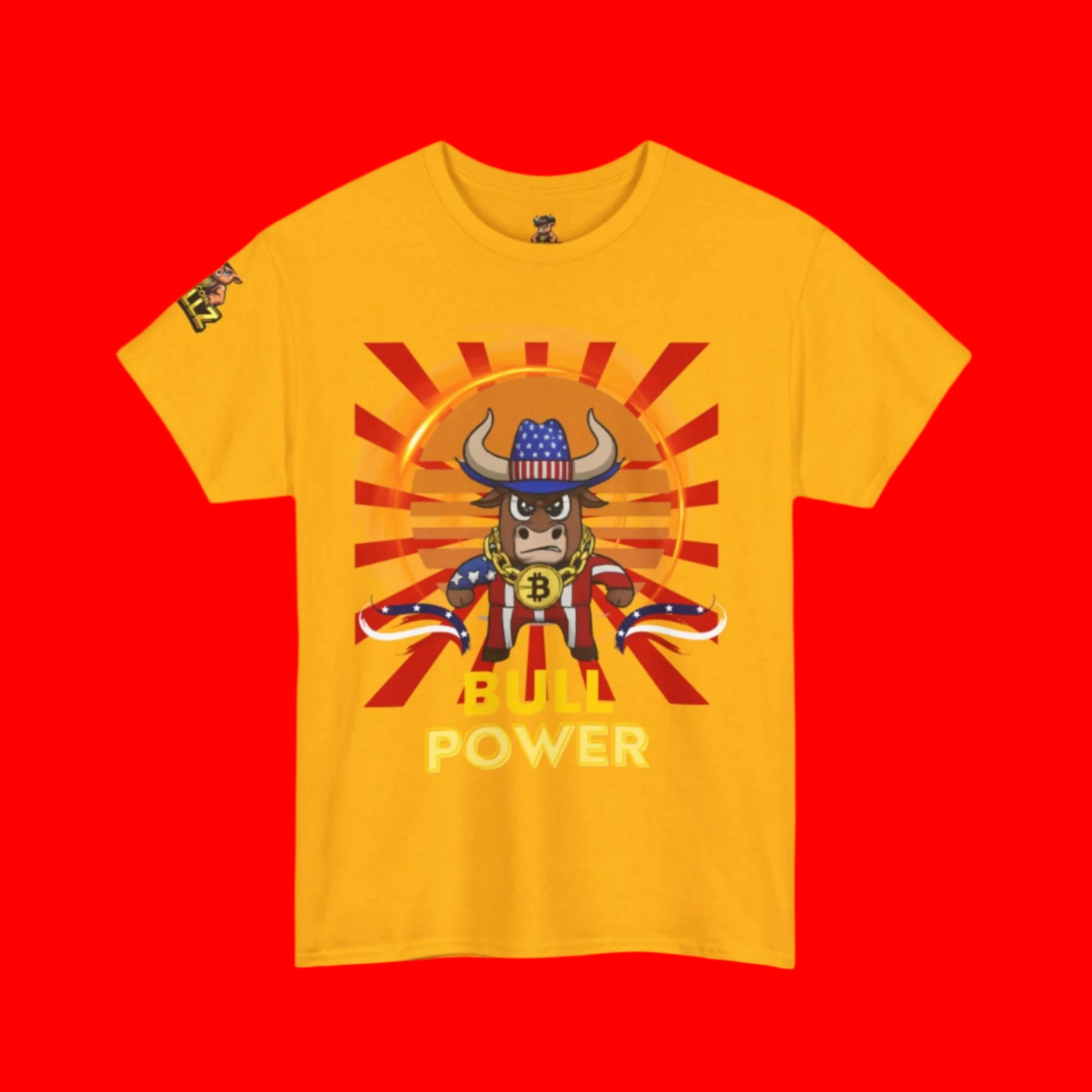 🔥 Bitcoin Bullz™ Limited Design Cowboy Crypto Tee – American Viral Streetwear for True Bitcoin Believers Limited Drop (Only 500 Available!) 🔥