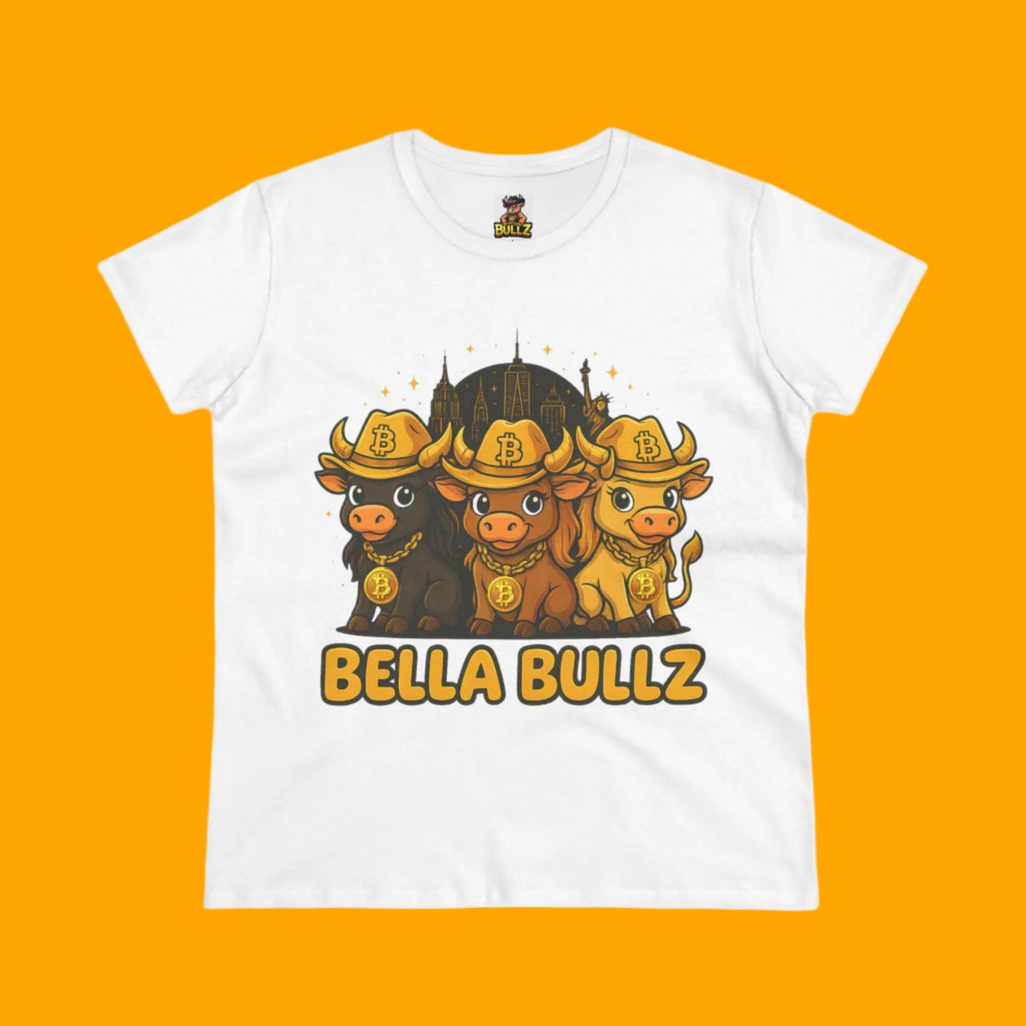 Cute Bull Graphic Tee, Limited Designs, Bella Bullz Shirt, Crypto Freedom Expression, represent your Bull!