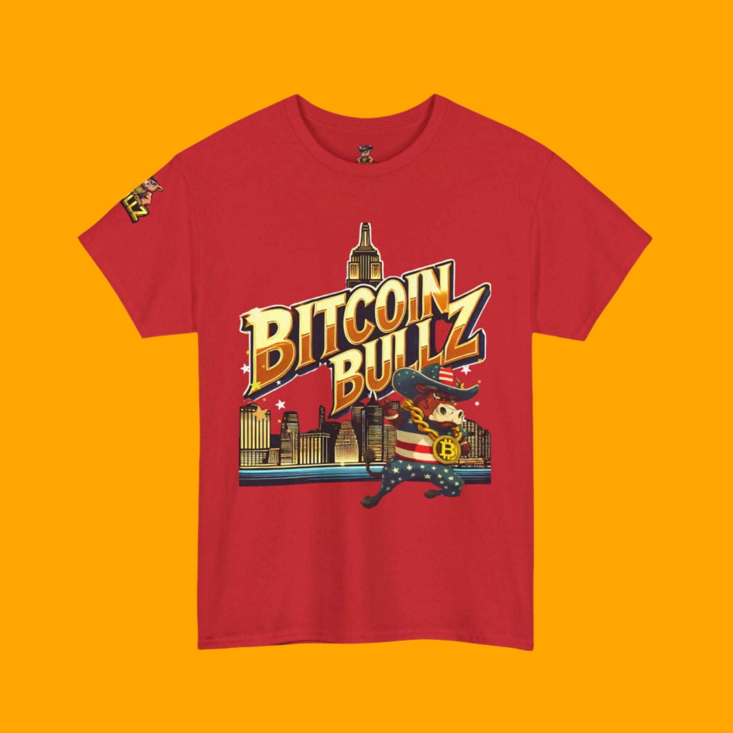Bitcoin Bullz™ Limited Drop: Mens New York City Streetwear Tee – Bold Brooklyn Crypto Style for Rebels (500pcs Max) 🔥
