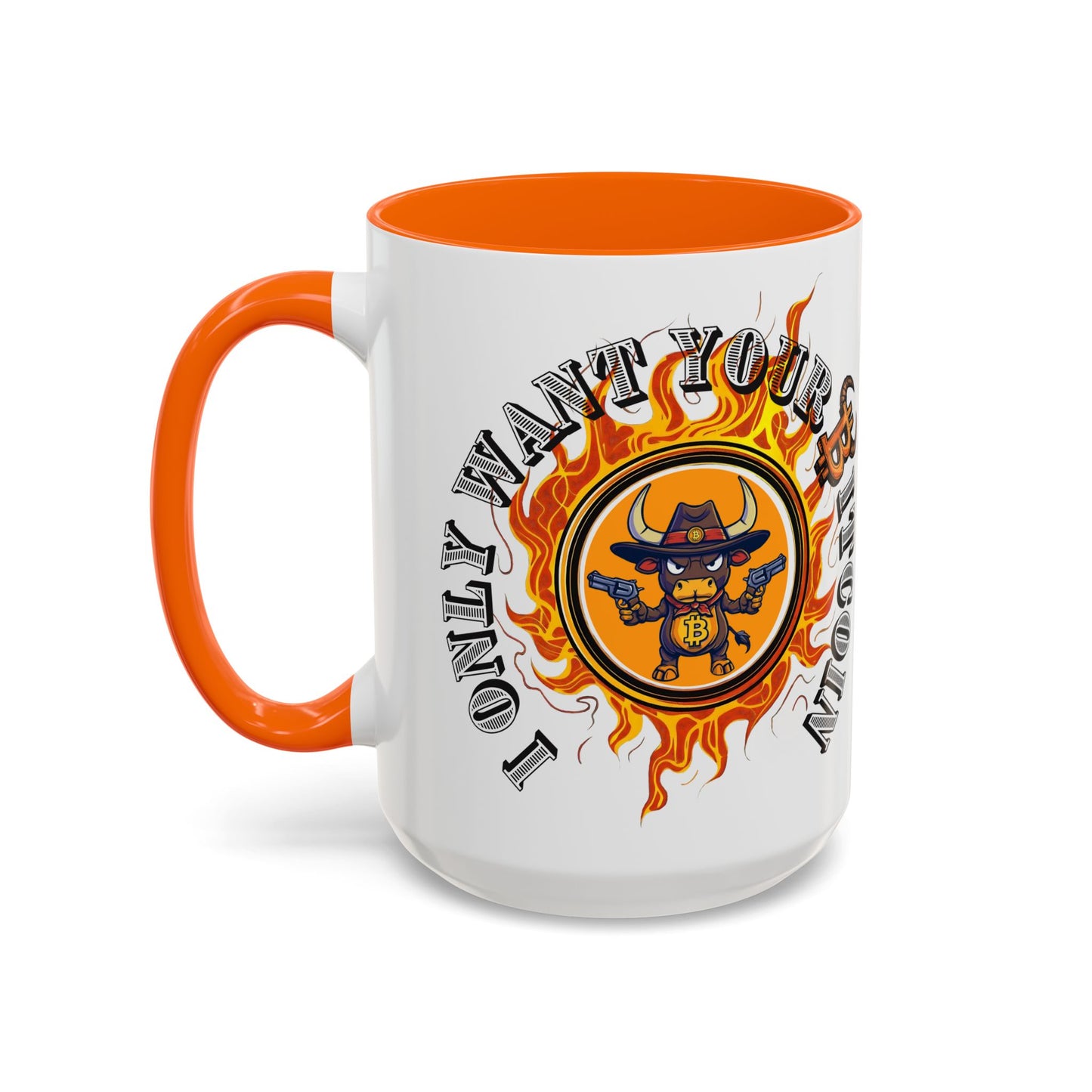 Bitcoin Bull Accent Coffee Mug - Perfect Gift for Crypto Lovers, Unique Mug for Bitcoin Enthusiasts, Cool Coffee Cup for Home or Office