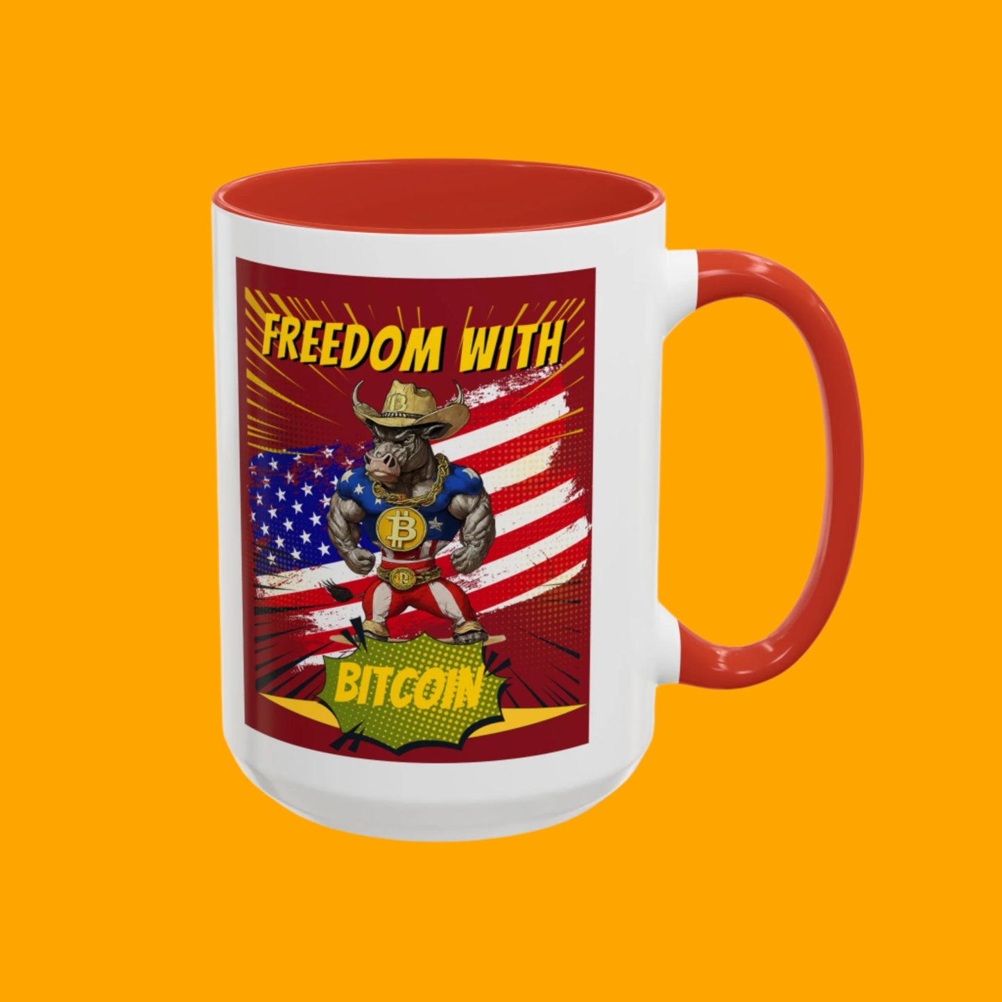 š Bitcoin Bullz⢠Dual-Sided Power Mug ā Limited Drop for Crypto-Driven Coffee Lovers Bitcoin Freedom Theme Independence Day