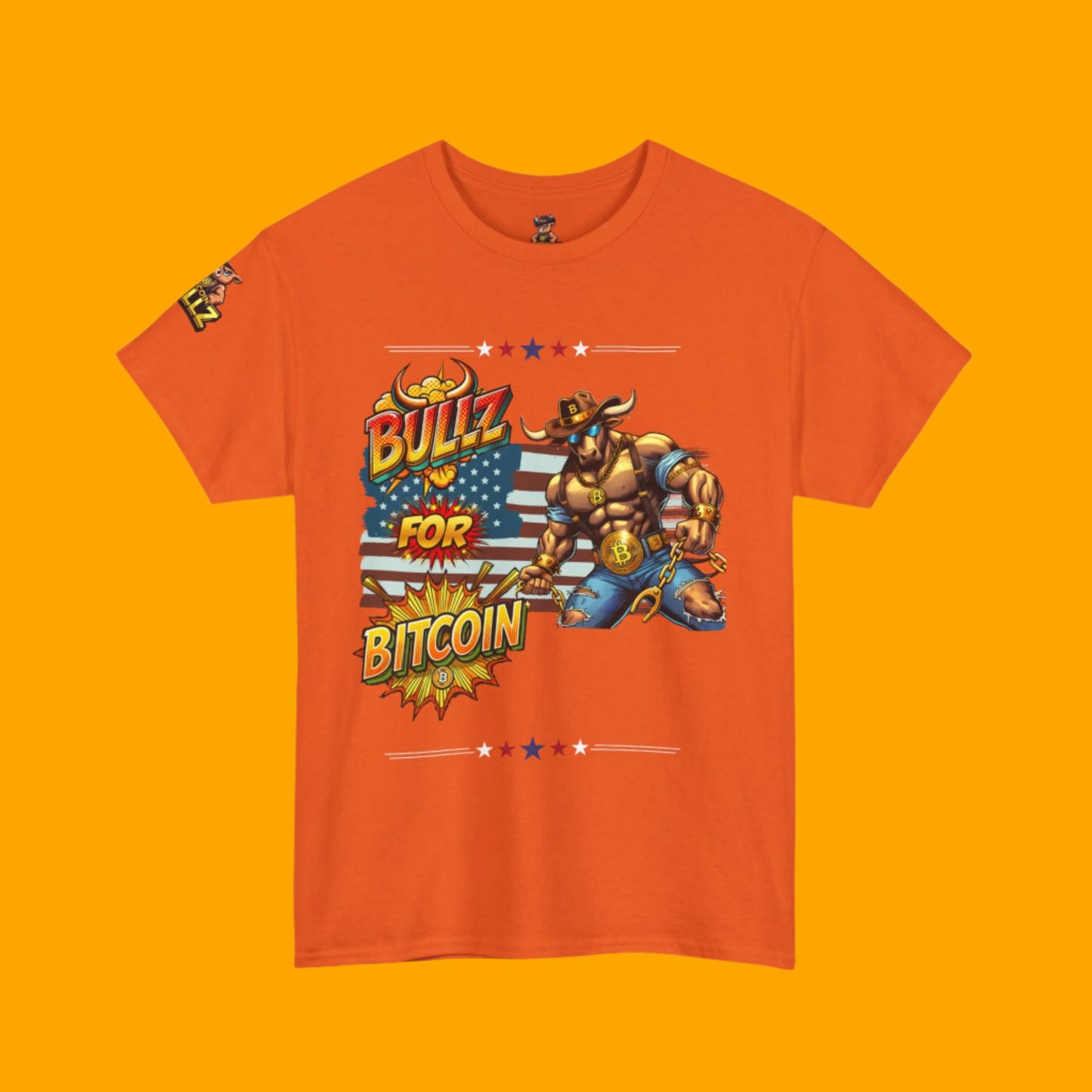 🔥 Bitcoin Bullz™ Patriotic Crypto Street Tee – Bold USA Design for Bitcoin Bulls & Independence Lovers Crypto Animals