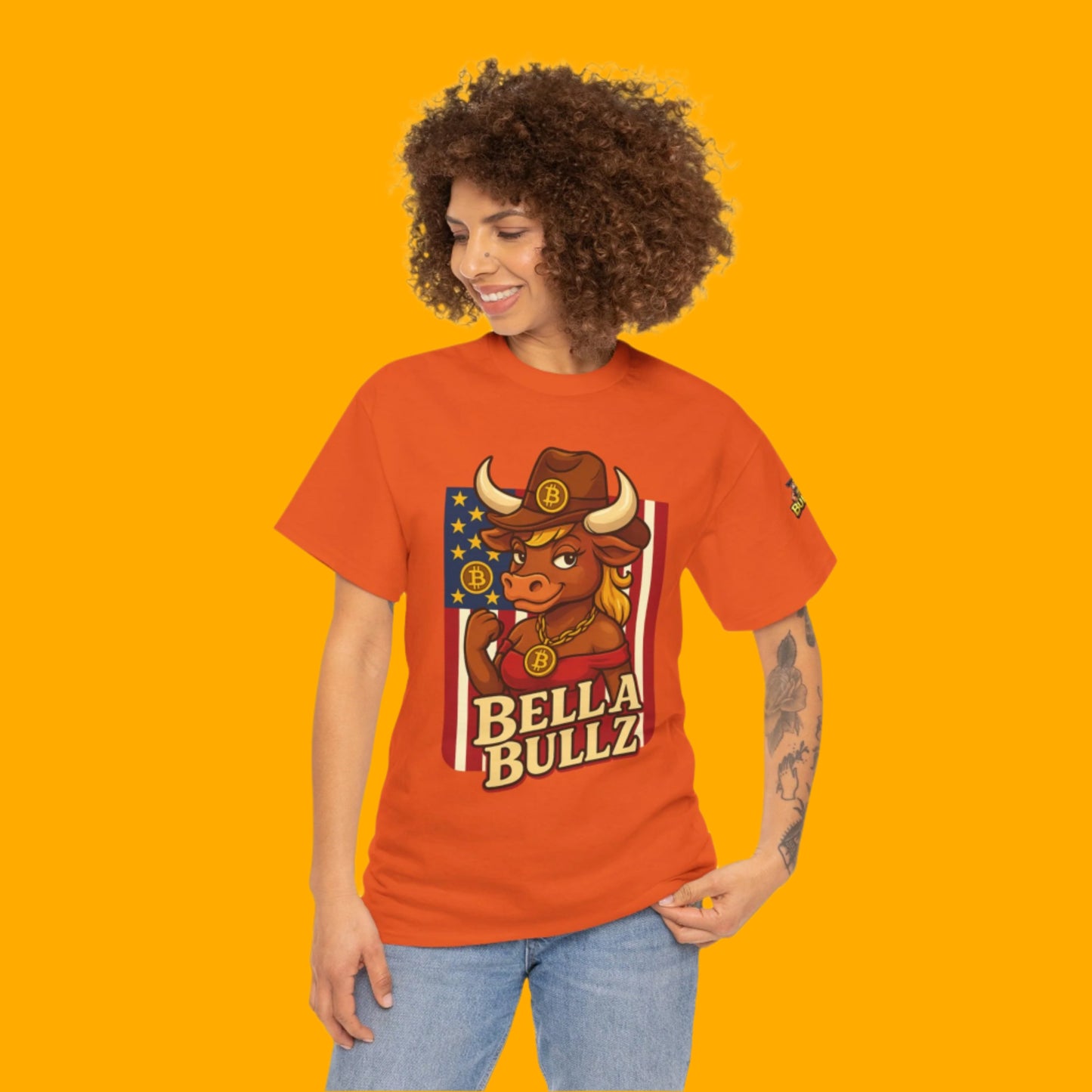 Bella Bullz Texas Cowboy Style for Crypto Women Limited Design Fashion Tee