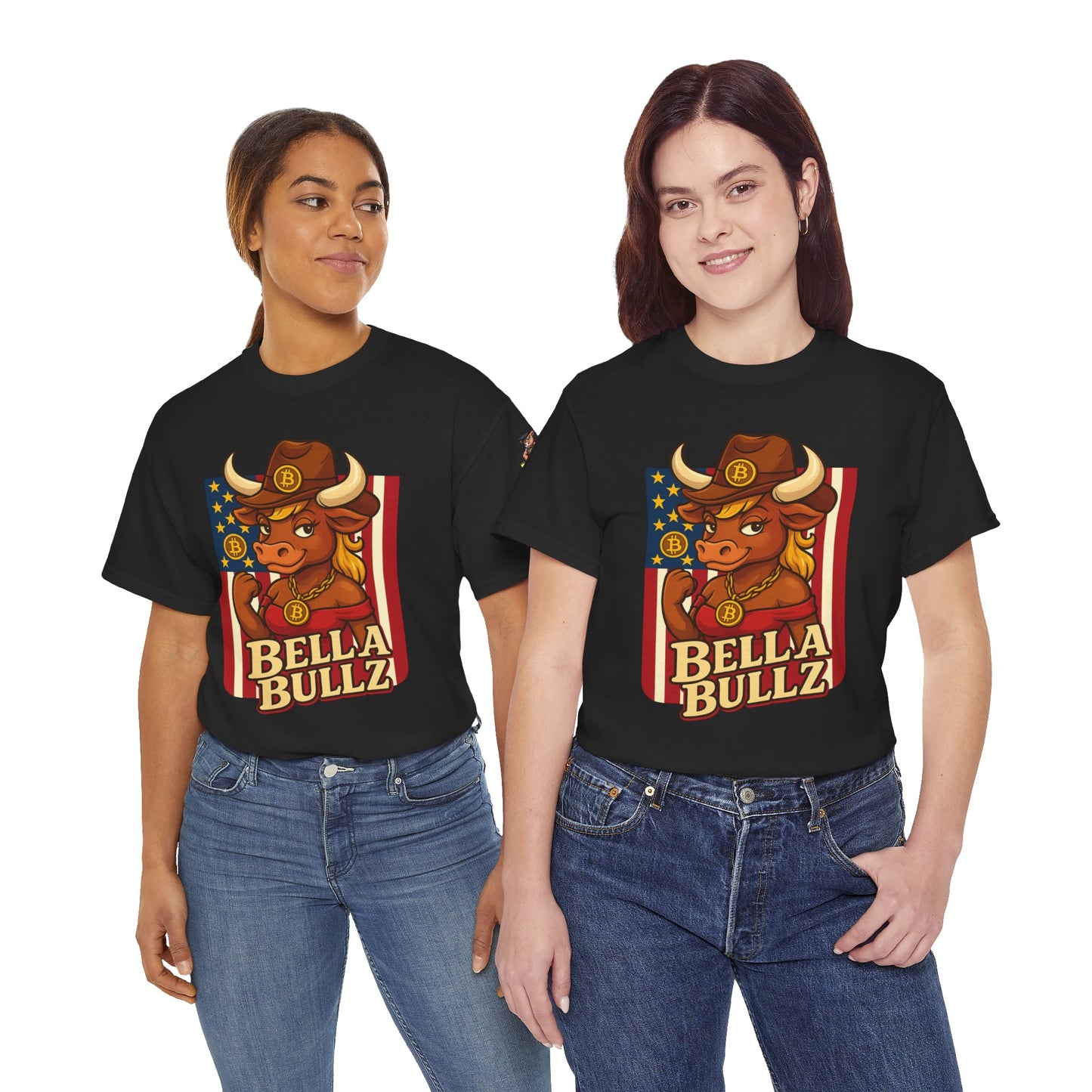 Bella Bullz Texas Cowboy Style for Crypto Women Limited Design Fashion Tee