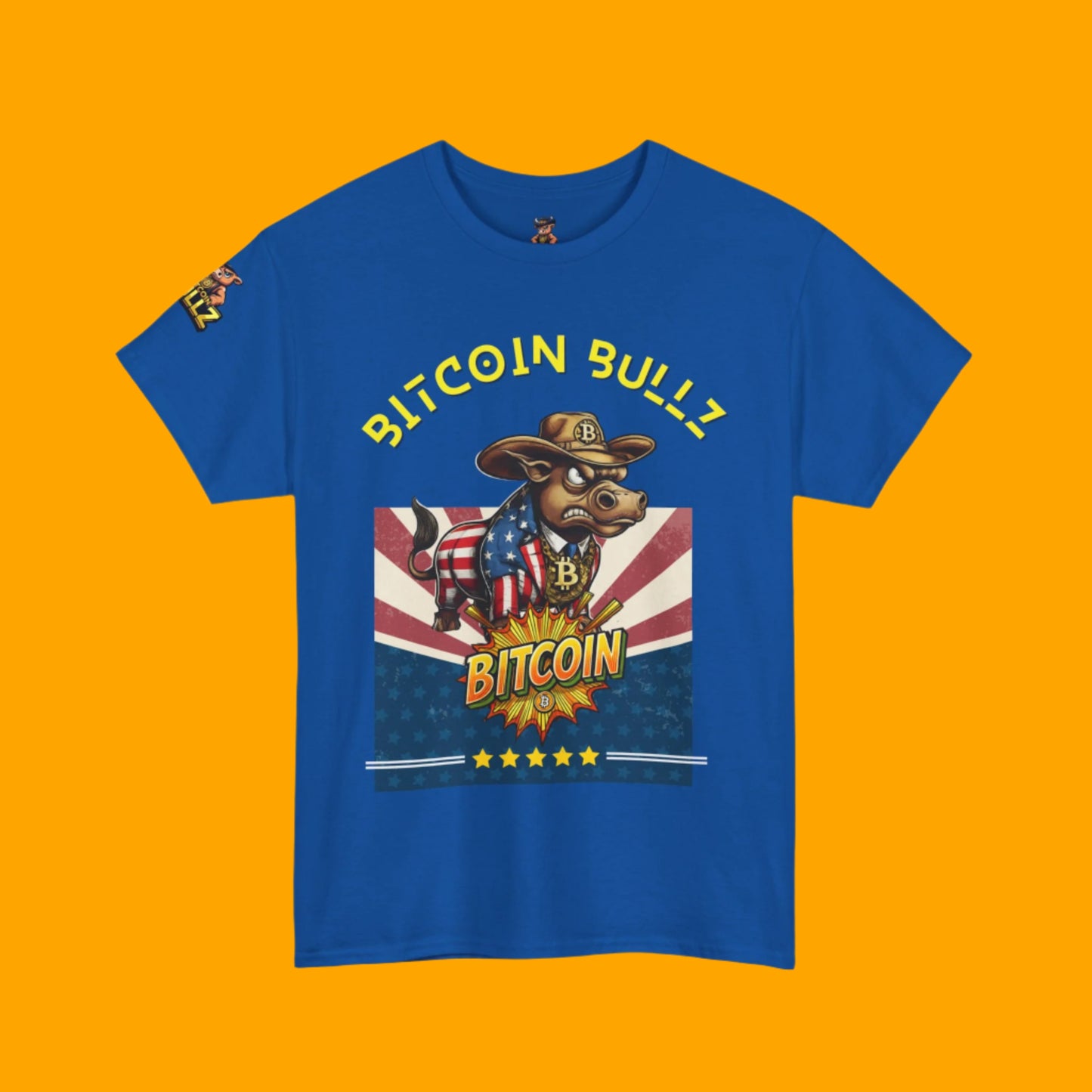 🔥 Bitcoin Bullz™ Limited Patriotic Crypto Tee – Bold American Streetwear for True Bitcoin Believers (Only 500 Available!) 🔥
