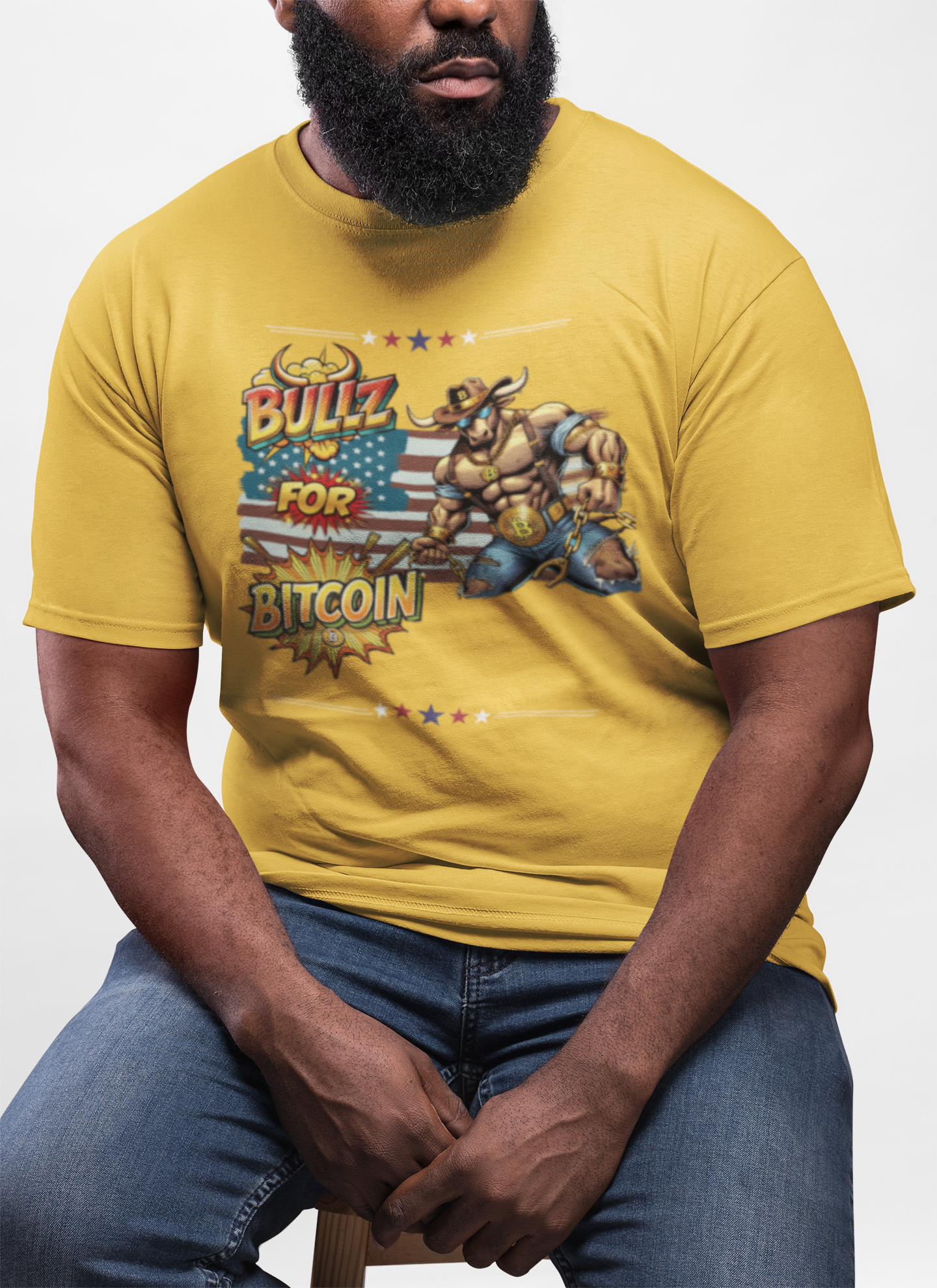 🔥 Bitcoin Bullz™ Patriotic Crypto Street Tee – Bold USA Design for Bitcoin Bulls & Independence Lovers Crypto Animals