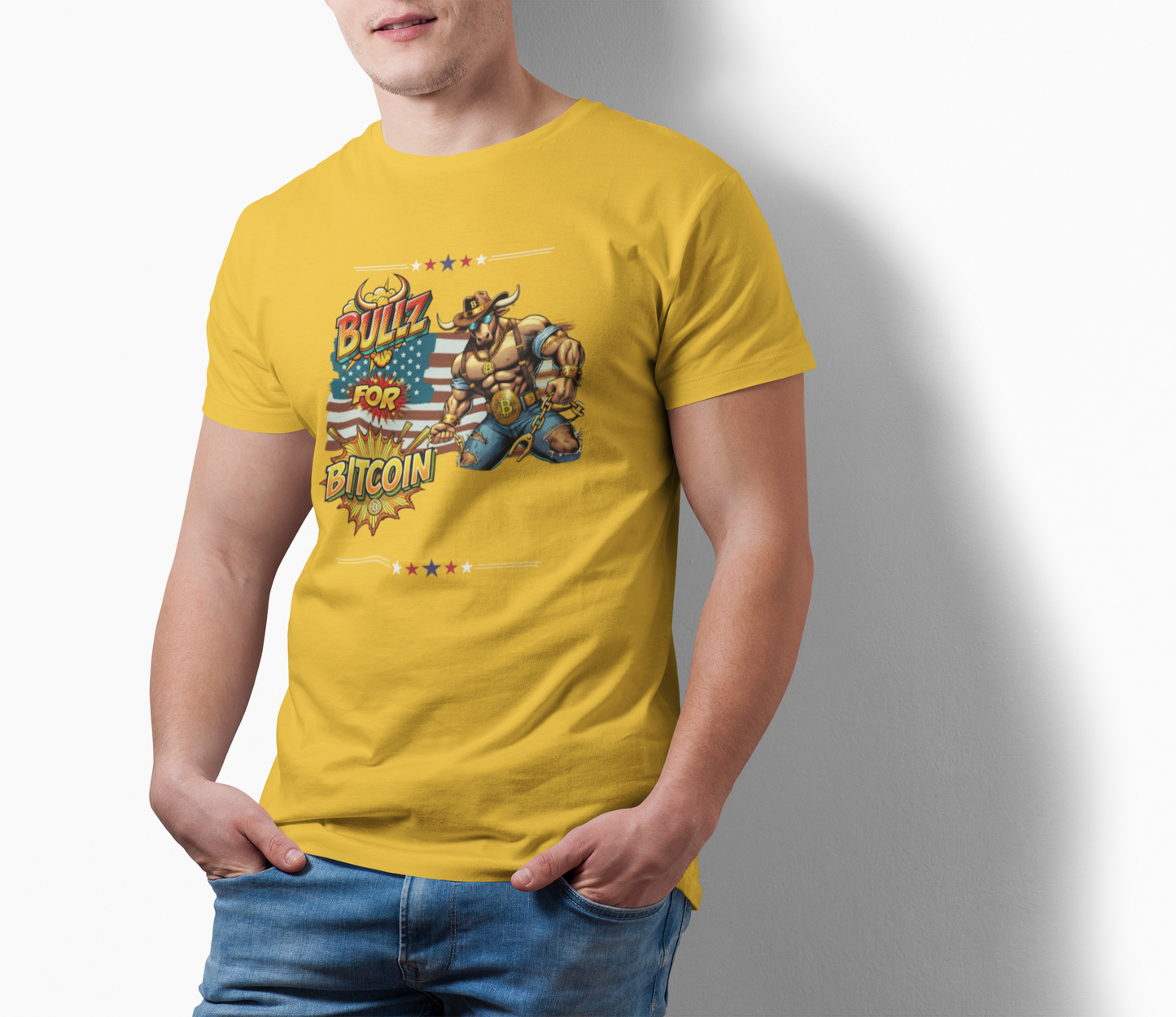🔥 Bitcoin Bullz™ Patriotic Crypto Street Tee – Bold USA Design for Bitcoin Bulls & Independence Lovers Crypto Animals