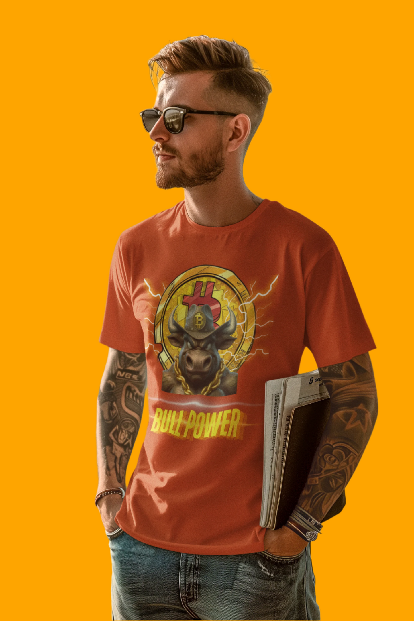 🔥 Bitcoin Bullz™ All-American Limited Edition Tee – Bold Patriotic Streetwear for Independent Spirits (Only 500 Made!) 🔥