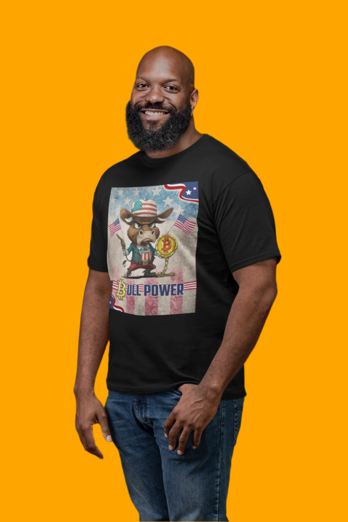 Bitcoin Bullz™ Limited Patriotic Crypto Tee – Bold American Streetwear for True Bitcoin Believers (Only 500 Available!)