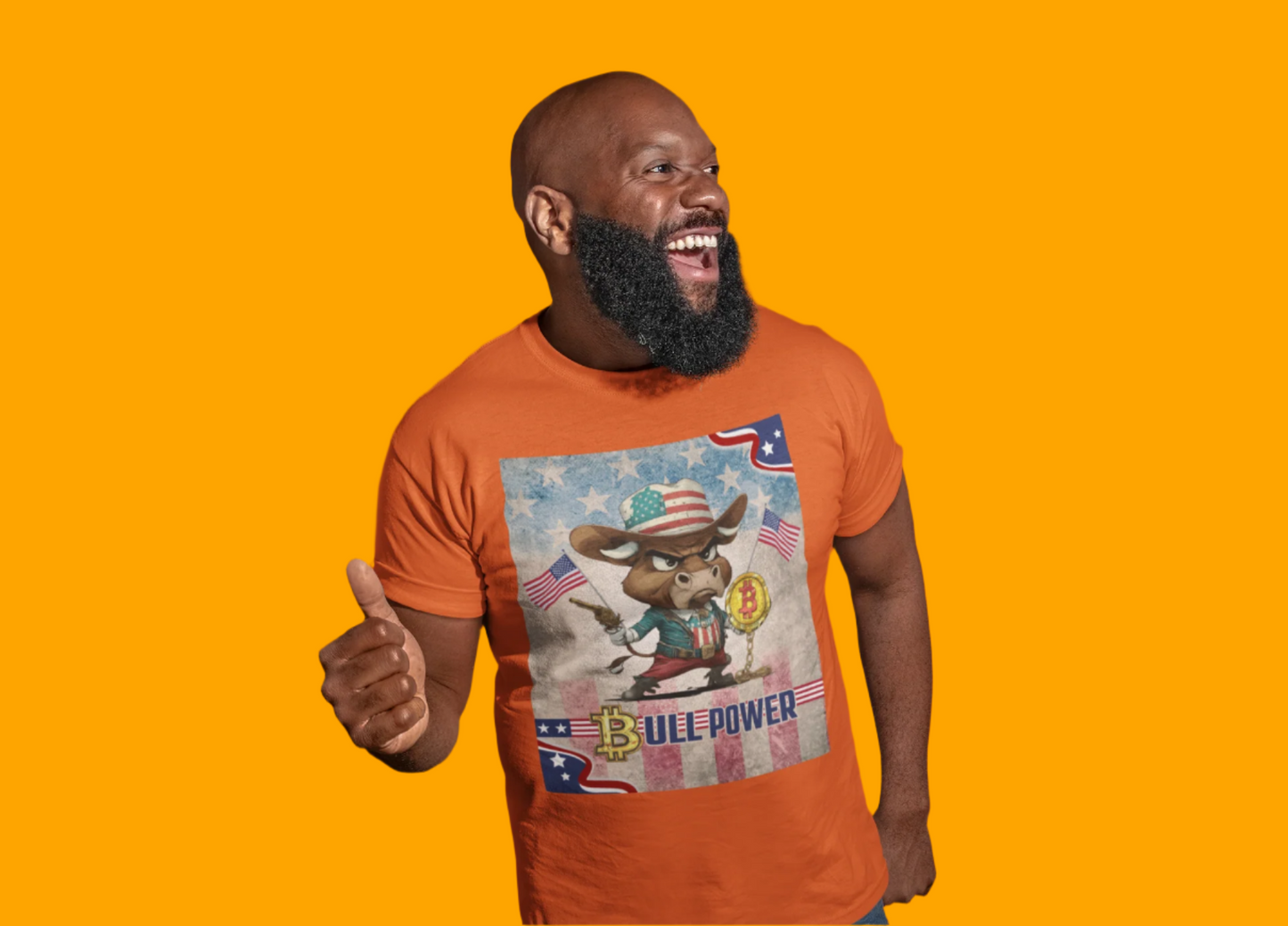 Bitcoin Bullz™ Limited Patriotic Crypto Tee – Bold American Streetwear for True Bitcoin Believers (Only 500 Available!)