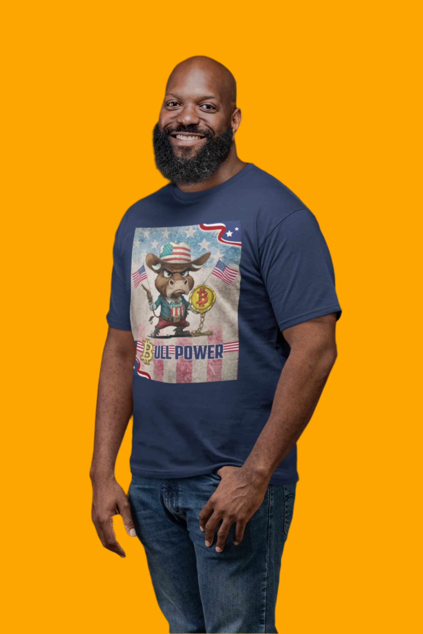 Bitcoin Bullz™ Limited Patriotic Crypto Tee – Bold American Streetwear for True Bitcoin Believers (Only 500 Available!)