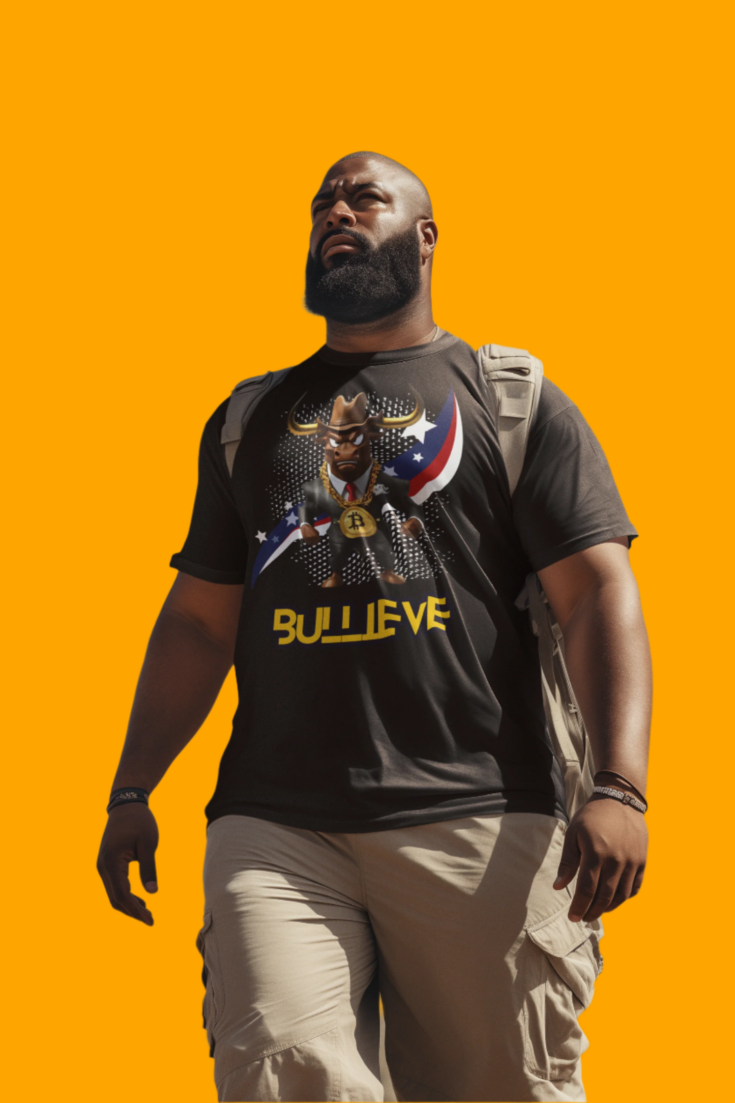 🔥 Bitcoin Bullz™ Patriotic Crypto Street Tee – Bold USA Design for Bitcoin Bulls & Independence Lovers, July 4th Fashion