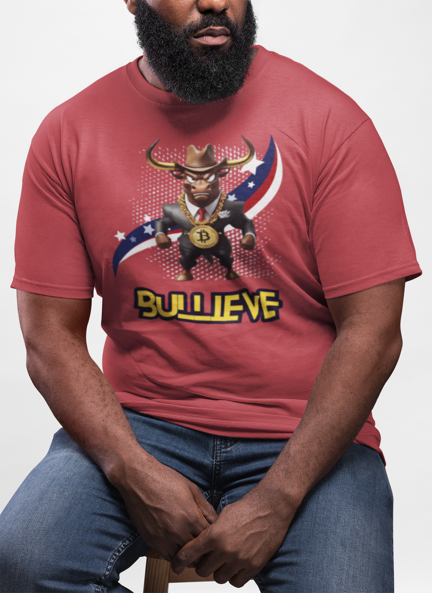 🔥 Bitcoin Bullz™ Patriotic Crypto Street Tee – Bold USA Design for Bitcoin Bulls & Independence Lovers, July 4th Fashion