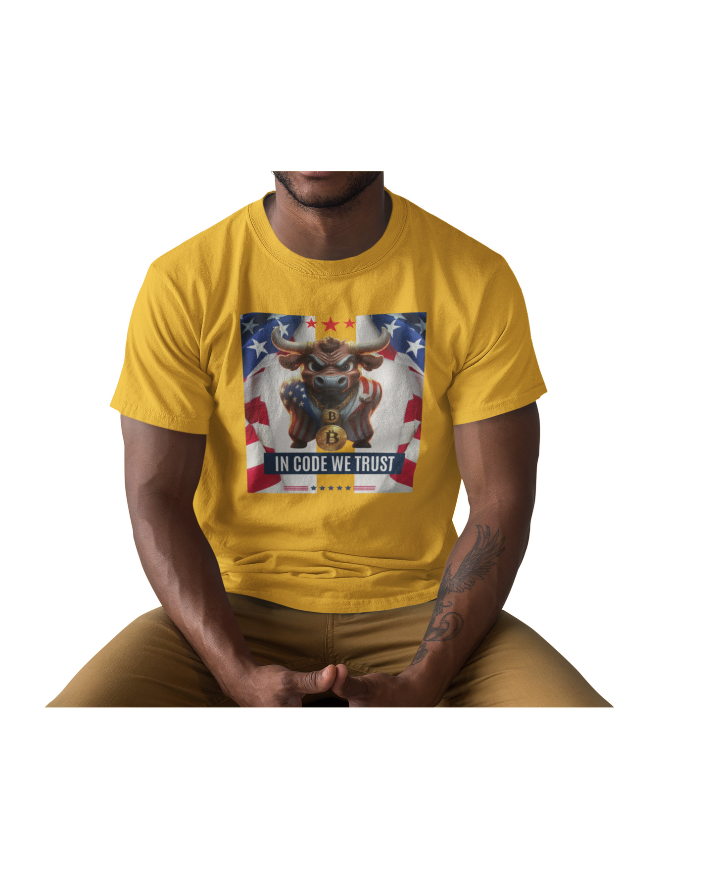 Bitcoin Bullz™ Limited Patriotic Crypto Tee – Bold American Streetwear for True Bitcoin Believers USA July 4th Design