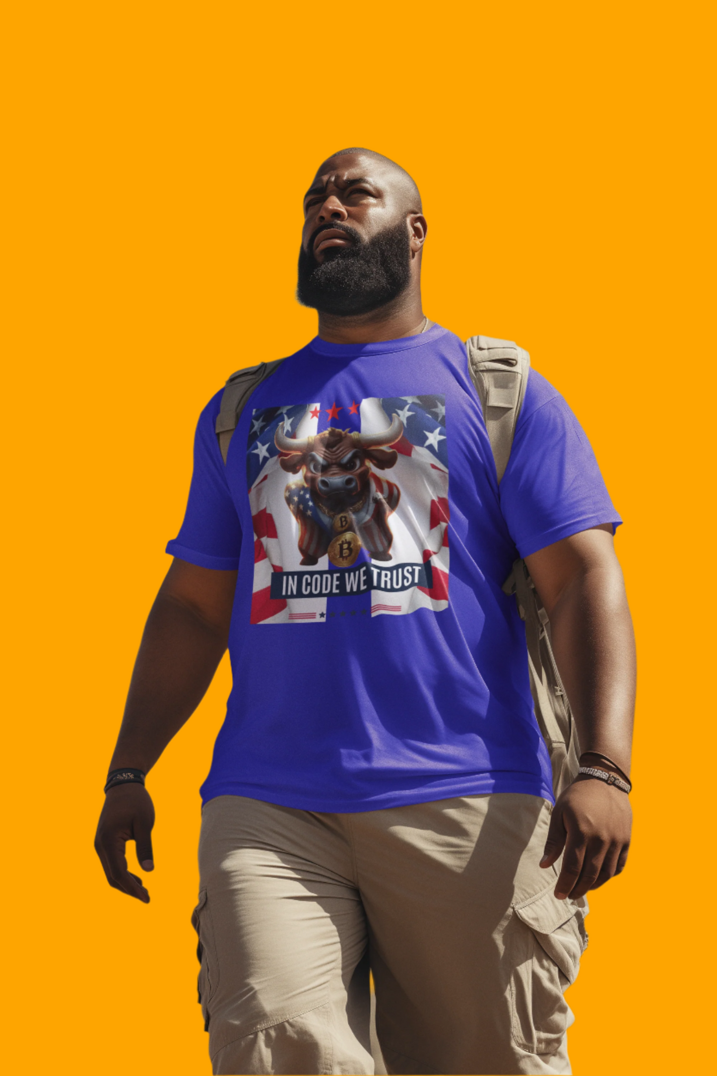 Bitcoin Bullz™ Limited Patriotic Crypto Tee – Bold American Streetwear for True Bitcoin Believers USA July 4th Design