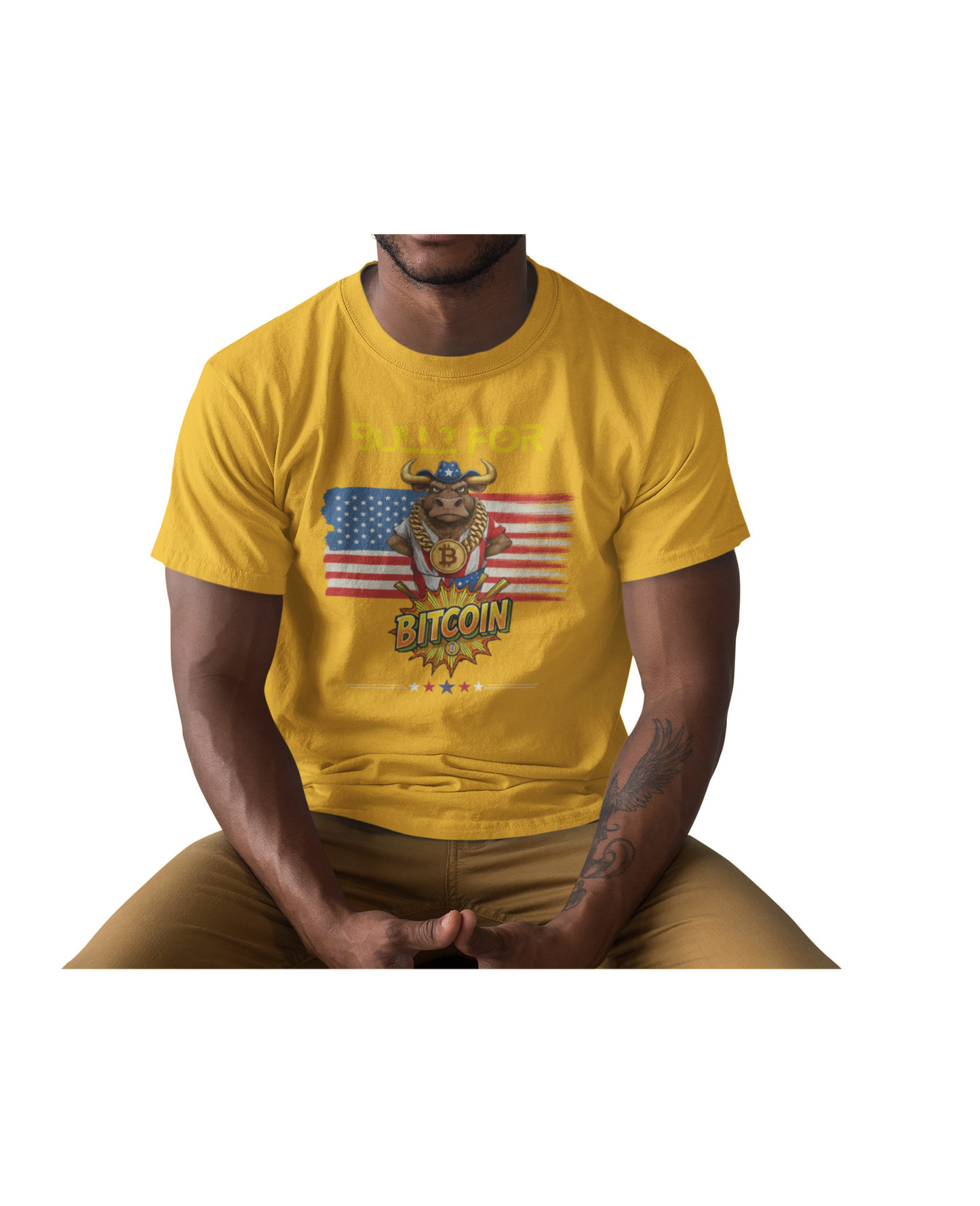 🔥 Bitcoin Bullz™ Patriotic Crypto Street Tee – Bold USA Design for Bitcoin Bulls & Independence Day Lovers 🔥