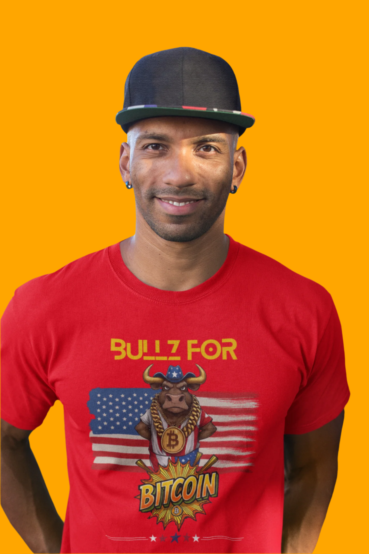 🔥 Bitcoin Bullz™ Patriotic Crypto Street Tee – Bold USA Design for Bitcoin Bulls & Independence Day Lovers 🔥