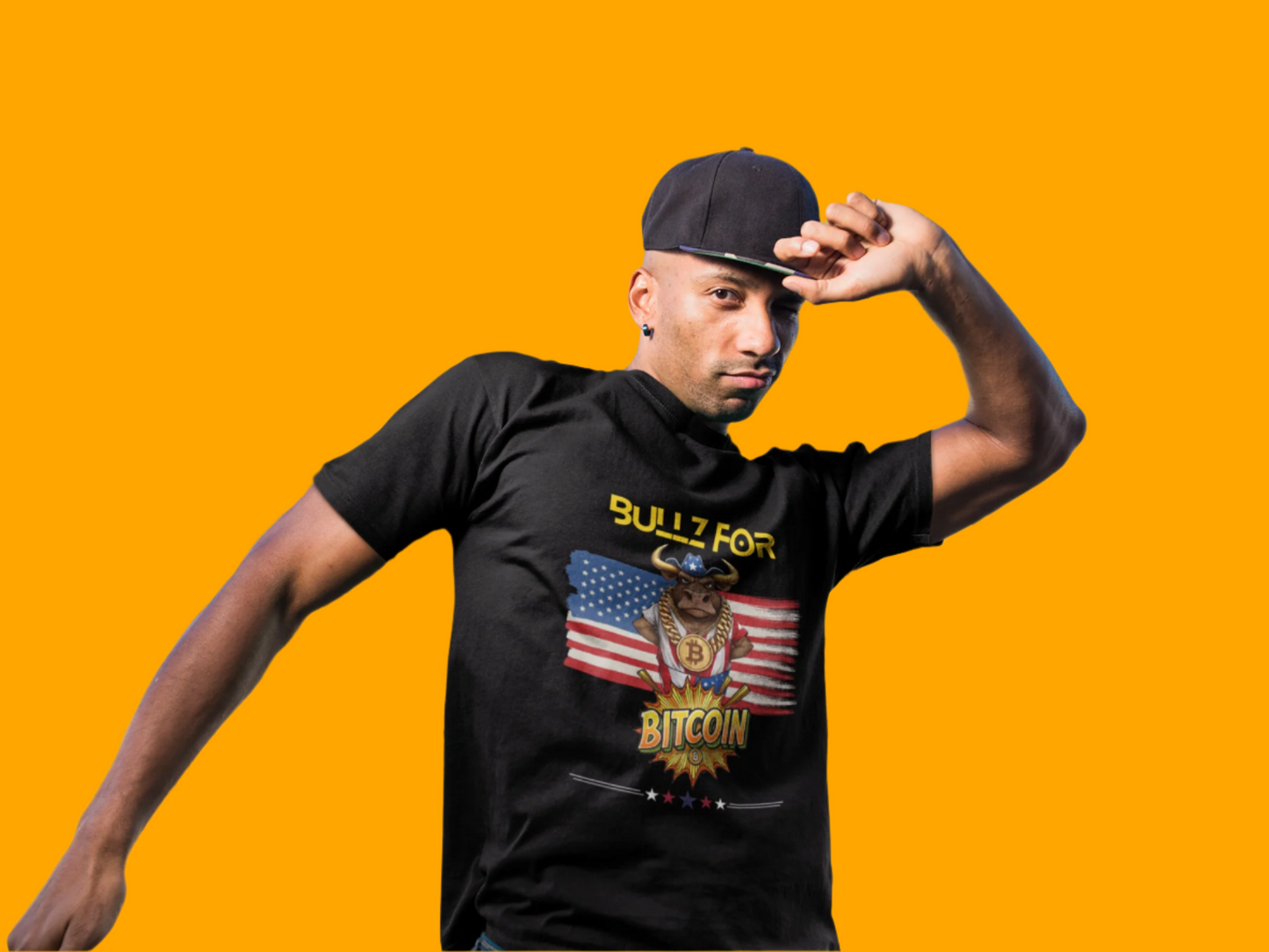 🔥 Bitcoin Bullz™ Patriotic Crypto Street Tee – Bold USA Design for Bitcoin Bulls & Independence Day Lovers 🔥
