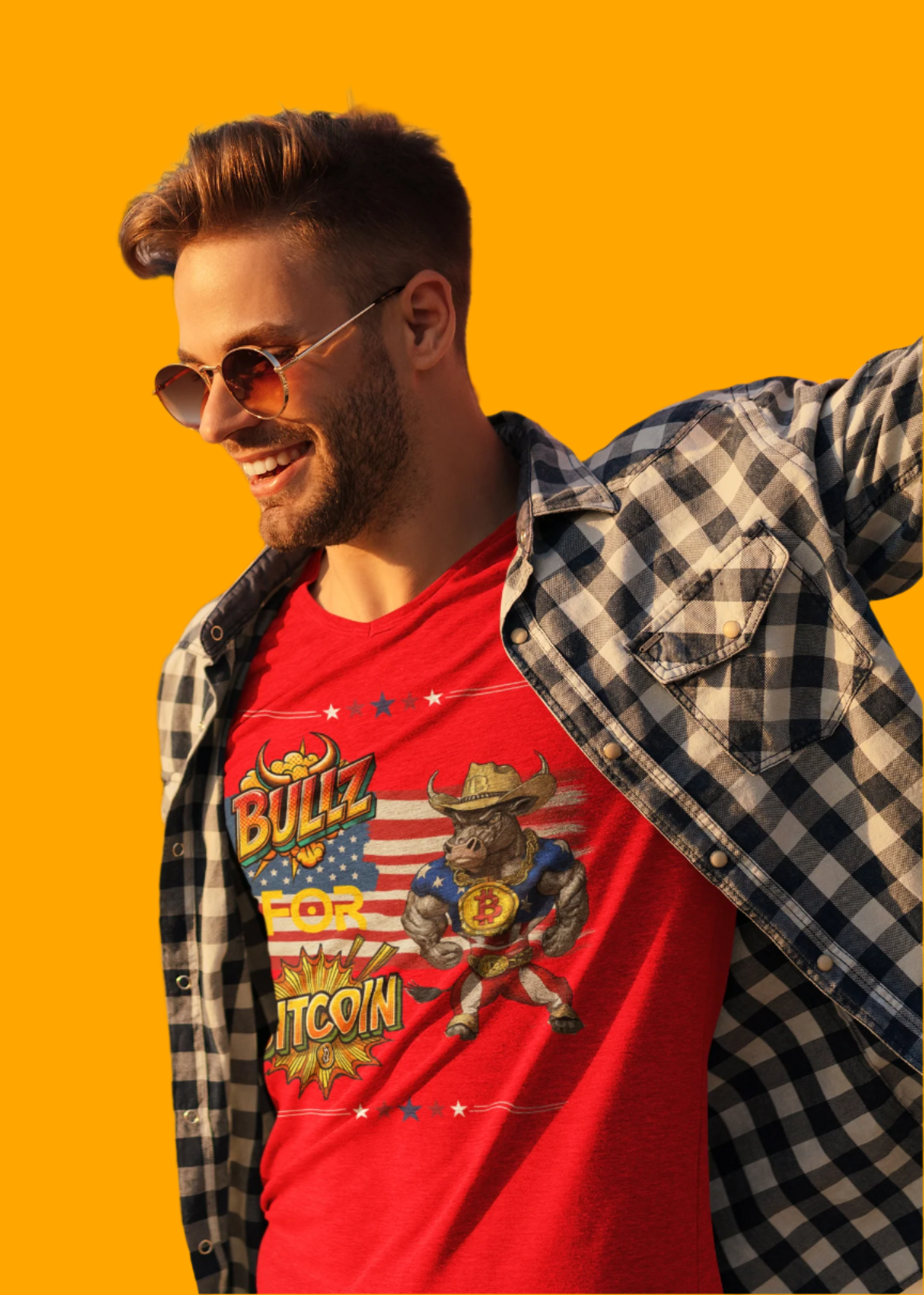 🔥 Bitcoin Bullz™ Patriotic Crypto Street Tee – Bold USA Design for Bitcoin Bulls & Independence Lovers Mens Stylish T-Shirt 🔥