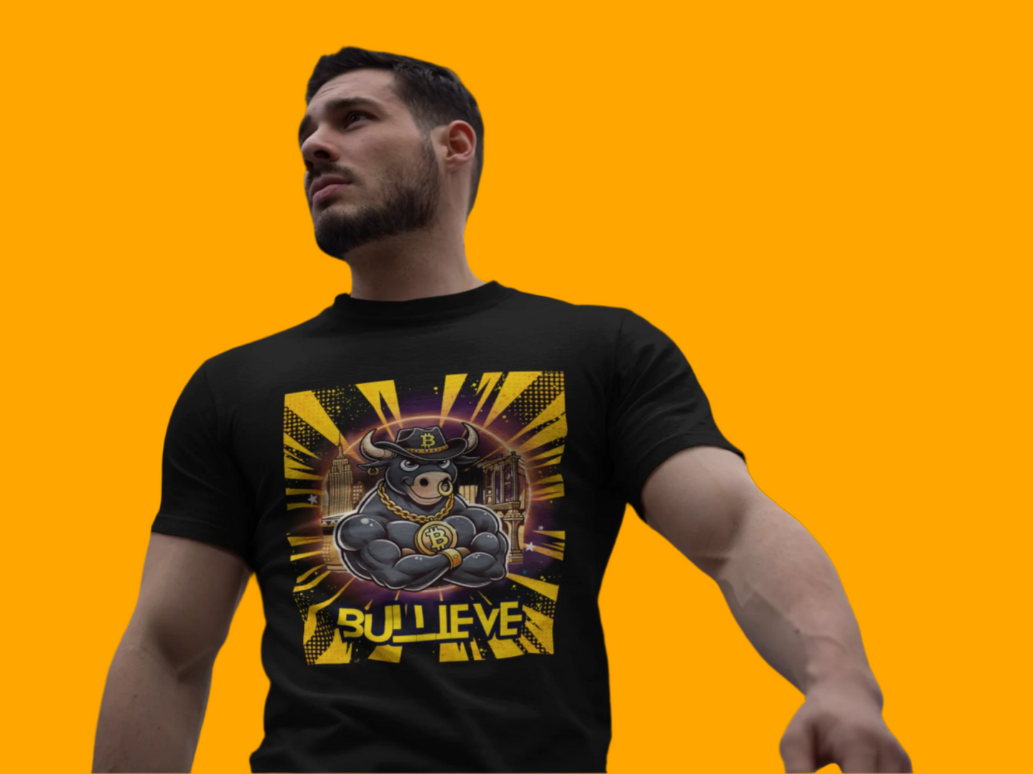 🔥 Bitcoin Bullz™ Brooklyn New York Crypto Street Tee – Bold Design for Bitcoin Bulls & Independence Lovers Limited Edition 500 Pieces Only 🔥