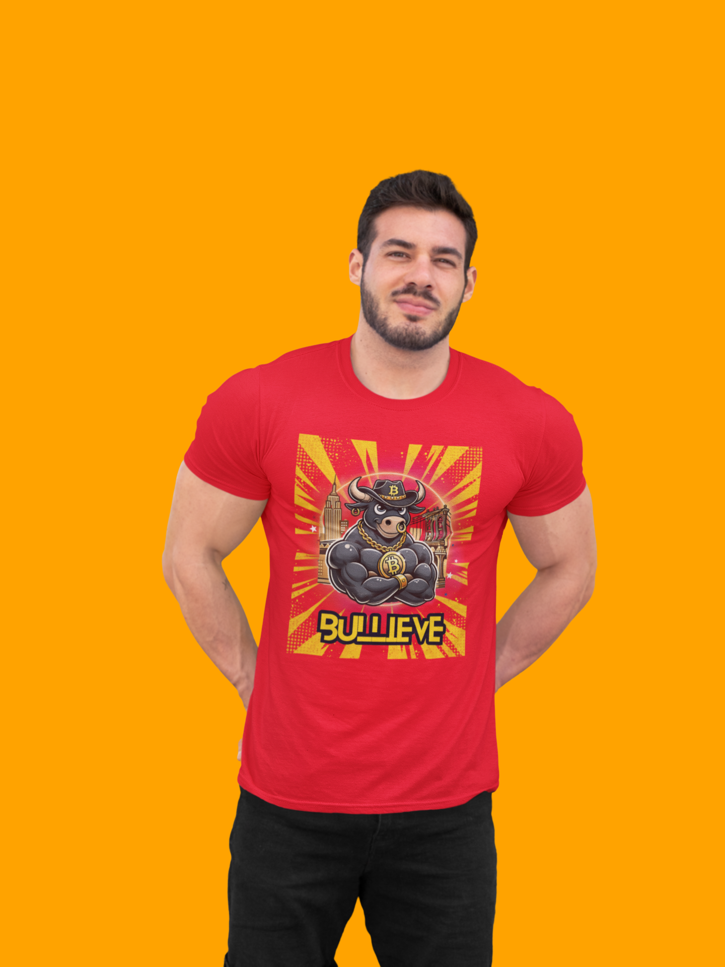 🔥 Bitcoin Bullz™ Brooklyn New York Crypto Street Tee – Bold Design for Bitcoin Bulls & Independence Lovers Limited Edition 500 Pieces Only 🔥