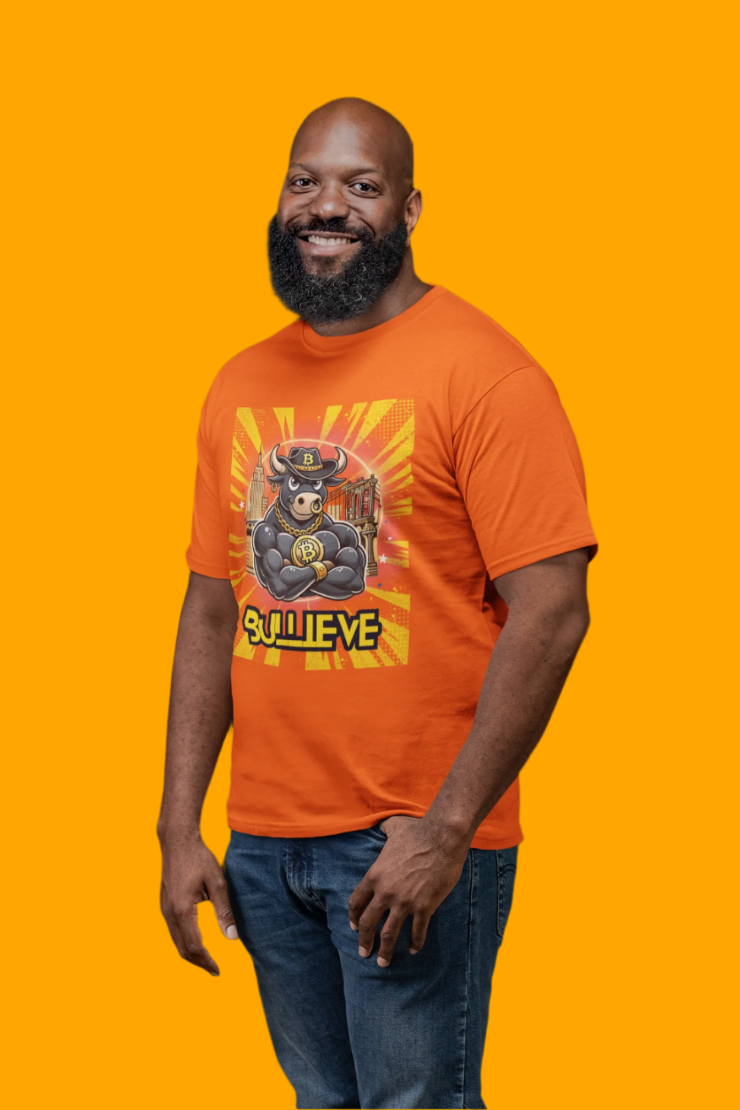 🔥 Bitcoin Bullz™ Brooklyn New York Crypto Street Tee – Bold Design for Bitcoin Bulls & Independence Lovers Limited Edition 500 Pieces Only 🔥