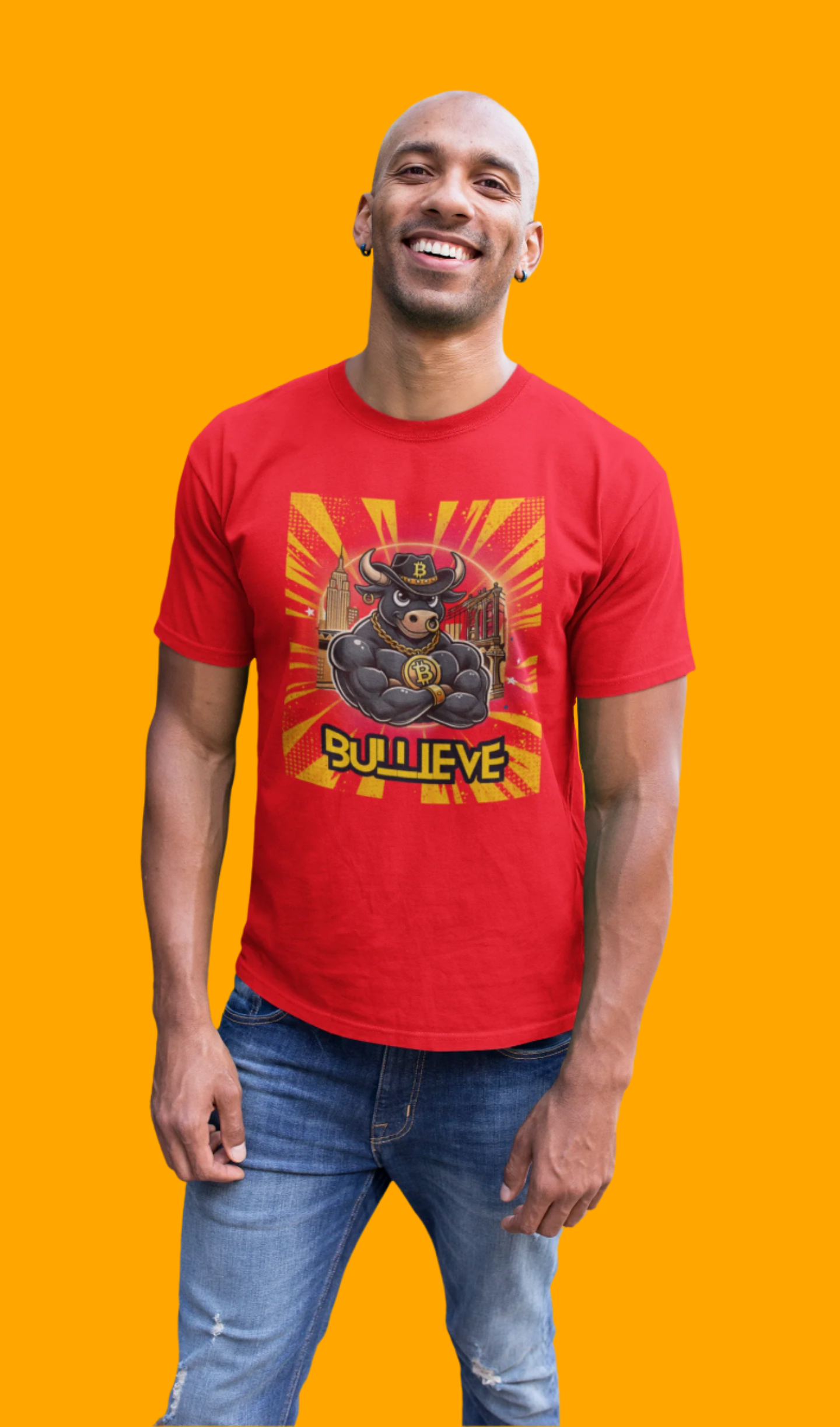 🔥 Bitcoin Bullz™ Brooklyn New York Crypto Street Tee – Bold Design for Bitcoin Bulls & Independence Lovers Limited Edition 500 Pieces Only 🔥