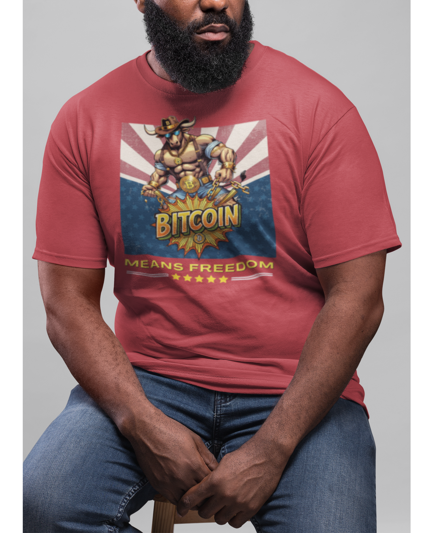 🔥 Bitcoin Bullz™ Patriotic Crypto Street Tee – Bold USA Design for Bitcoin Bulls & Independence Lovers Crypto Animal Passion 🔥