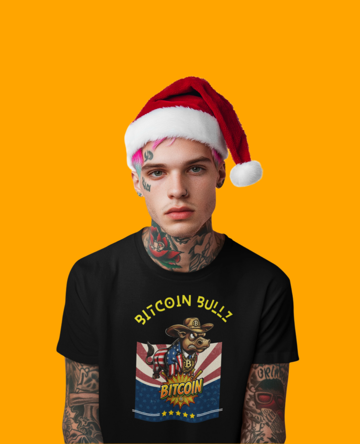 🔥 Bitcoin Bullz™ Limited Patriotic Crypto Tee – Bold American Streetwear for True Bitcoin Believers (Only 500 Available!) 🔥