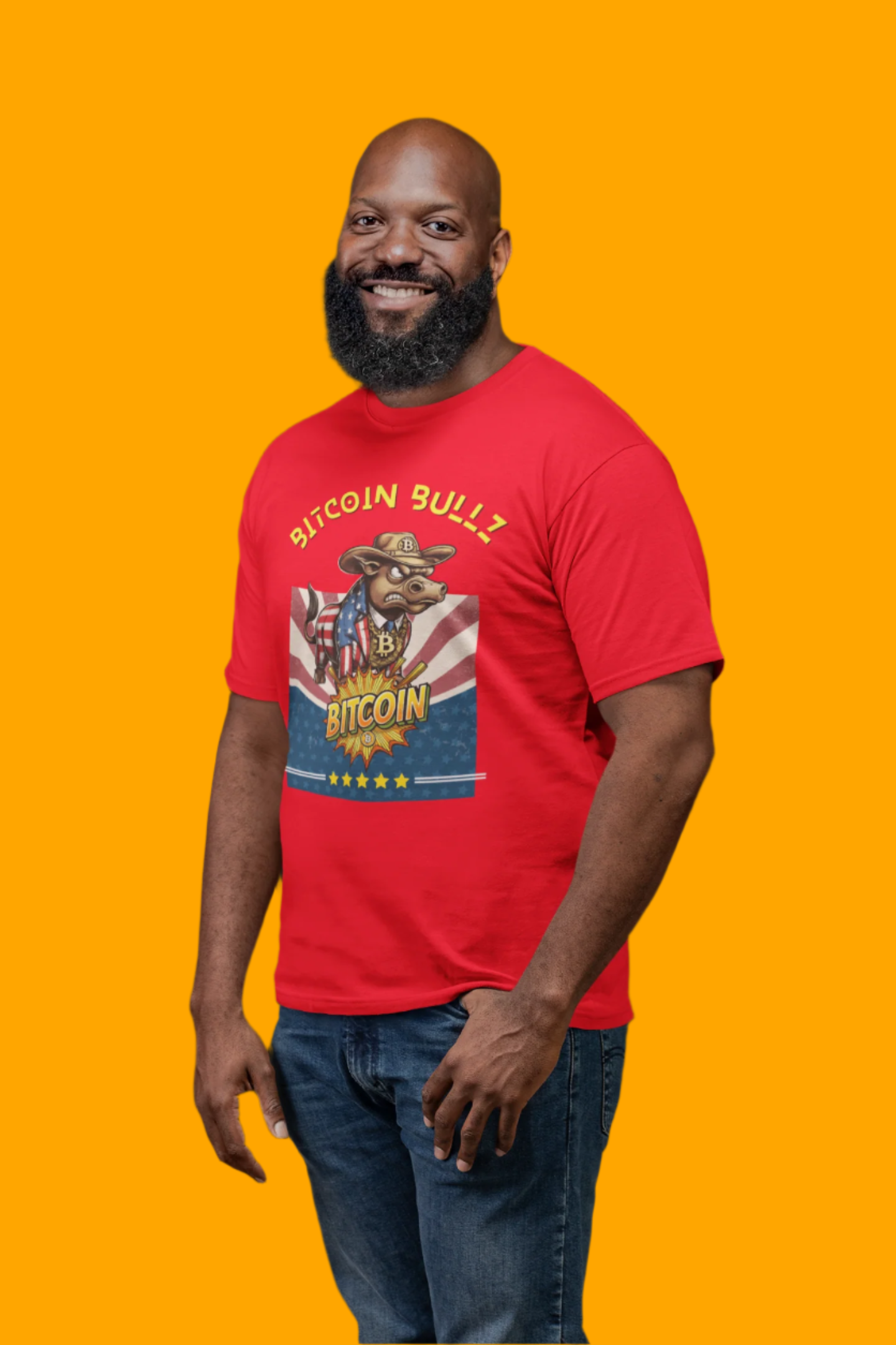 🔥 Bitcoin Bullz™ Limited Patriotic Crypto Tee – Bold American Streetwear for True Bitcoin Believers (Only 500 Available!) 🔥
