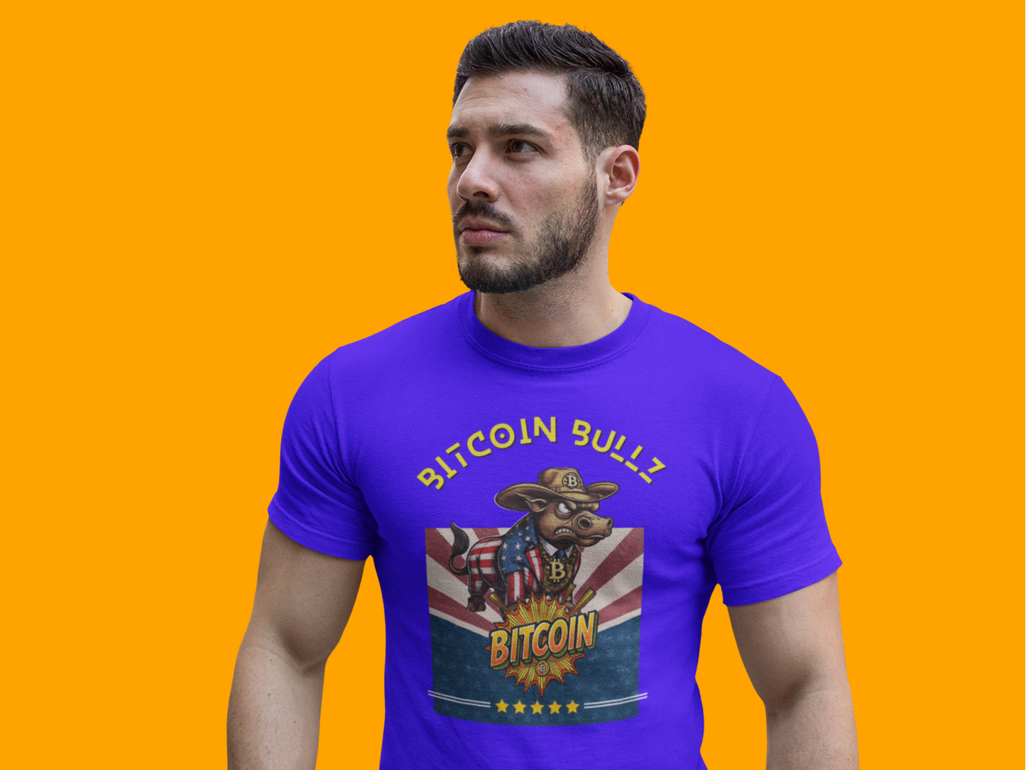 🔥 Bitcoin Bullz™ Limited Patriotic Crypto Tee – Bold American Streetwear for True Bitcoin Believers (Only 500 Available!) 🔥