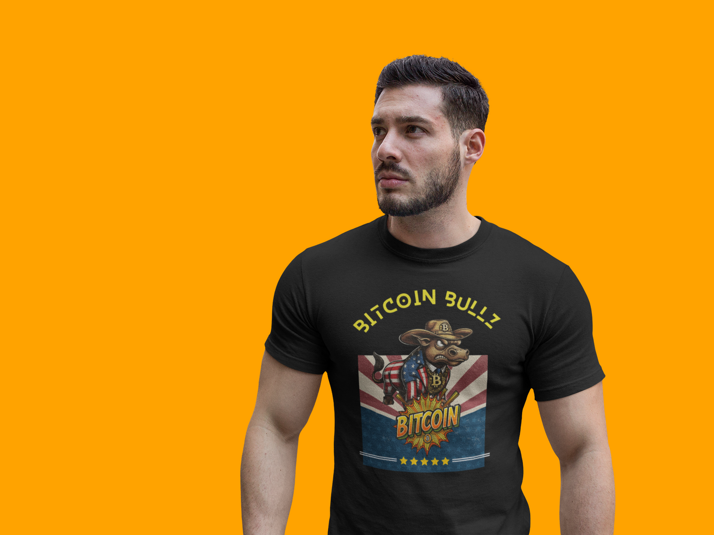 🔥 Bitcoin Bullz™ Limited Patriotic Crypto Tee – Bold American Streetwear for True Bitcoin Believers (Only 500 Available!) 🔥